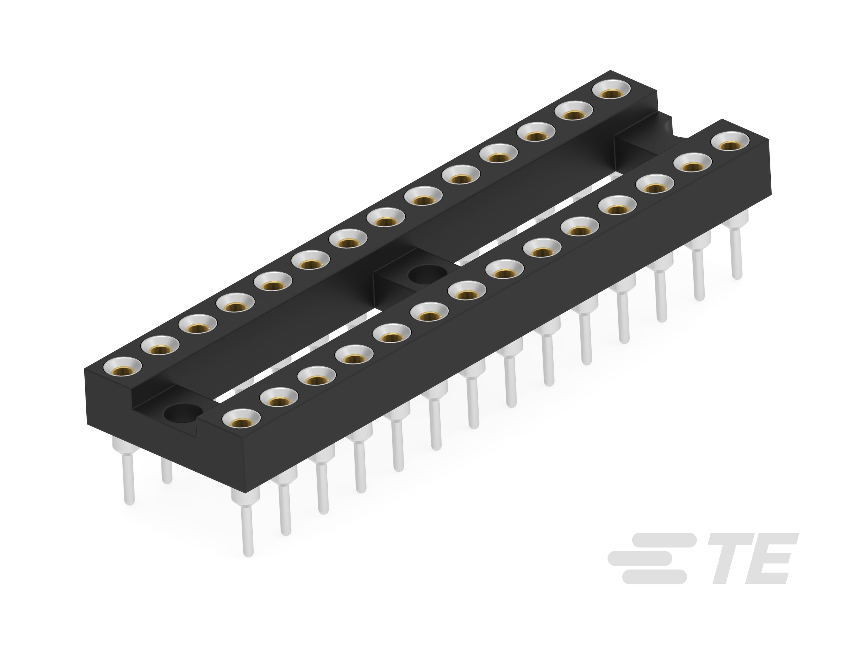 DIP IC SOCKET 28P,GOLD FLASH-2485264-7