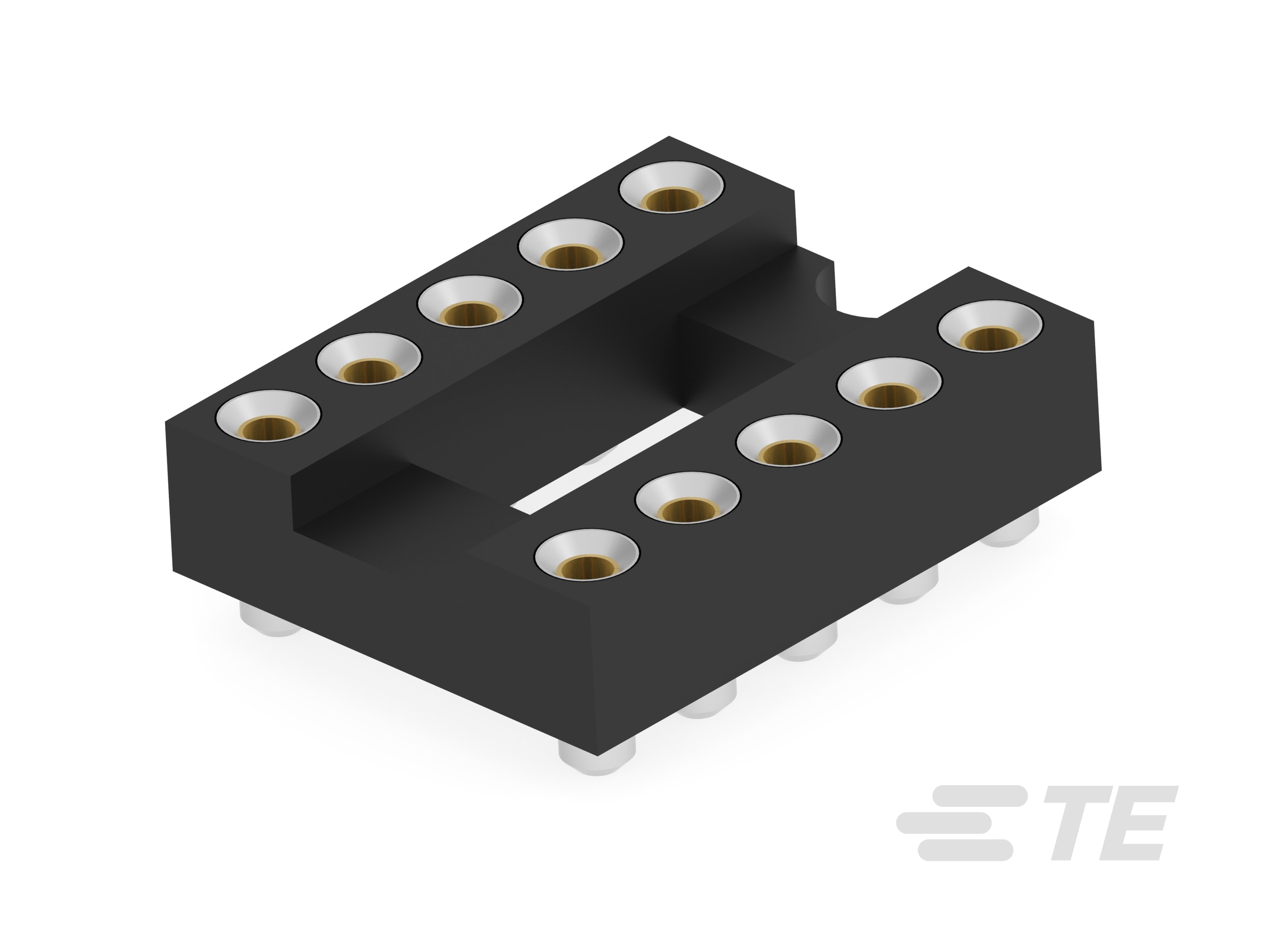 DIP IC SOCKET 10P,GOLD FLASH-SMD-2485267-3