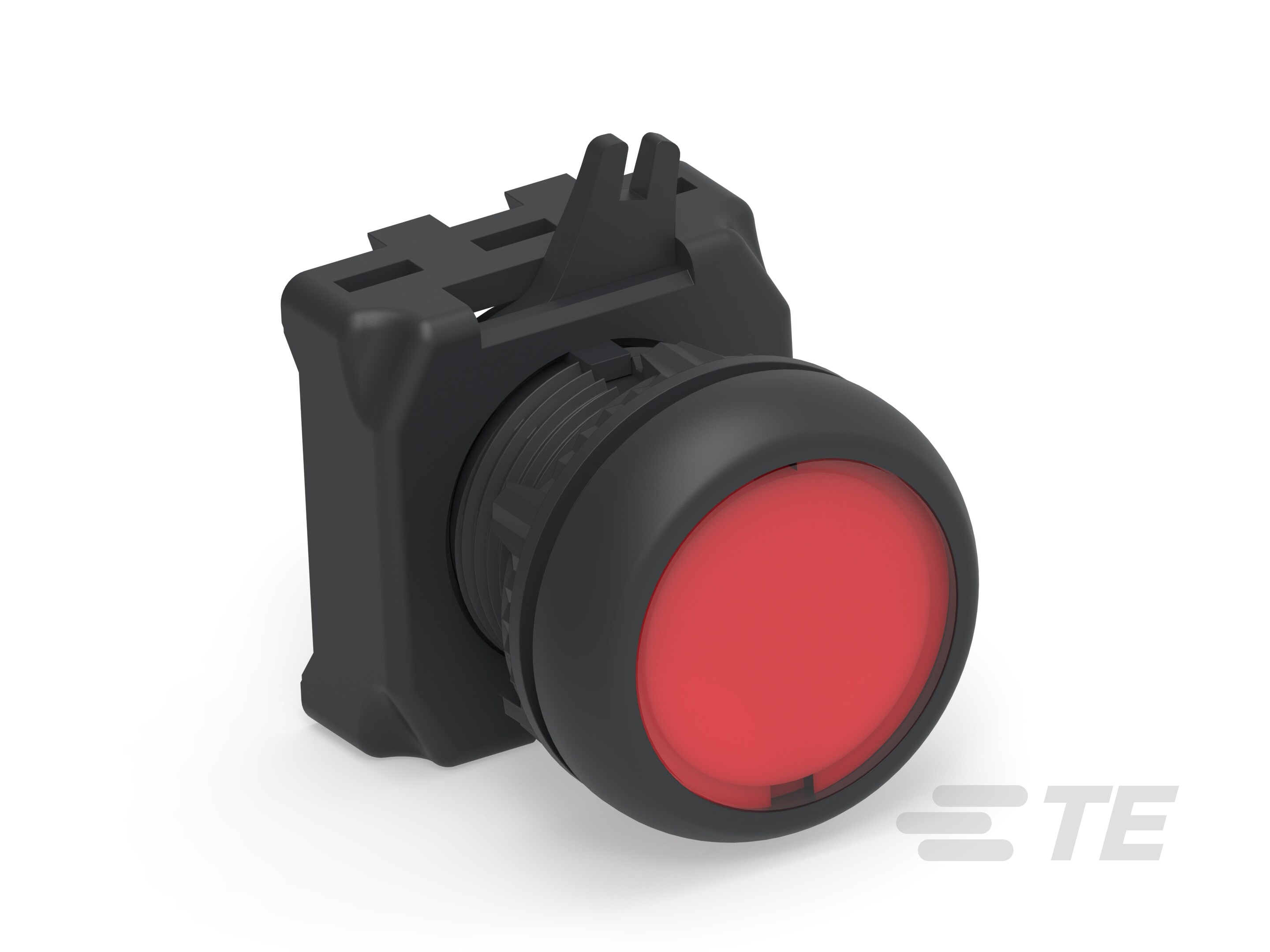ILLUM. PUSH BUTTON FLUSH RED-2492672-8
