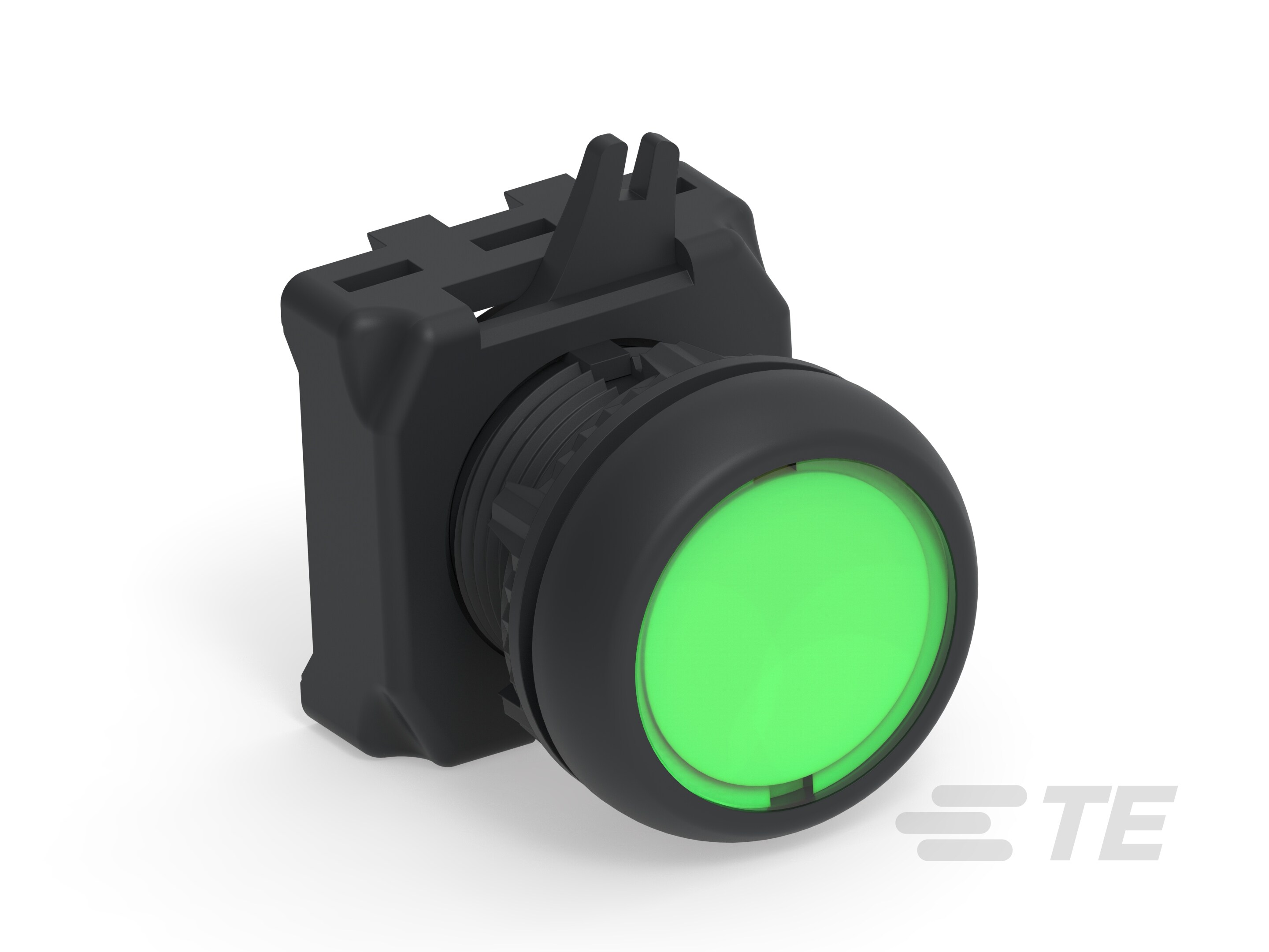 ILLUM. PUSH BUTTON FLUSH GREEN-2492672-9