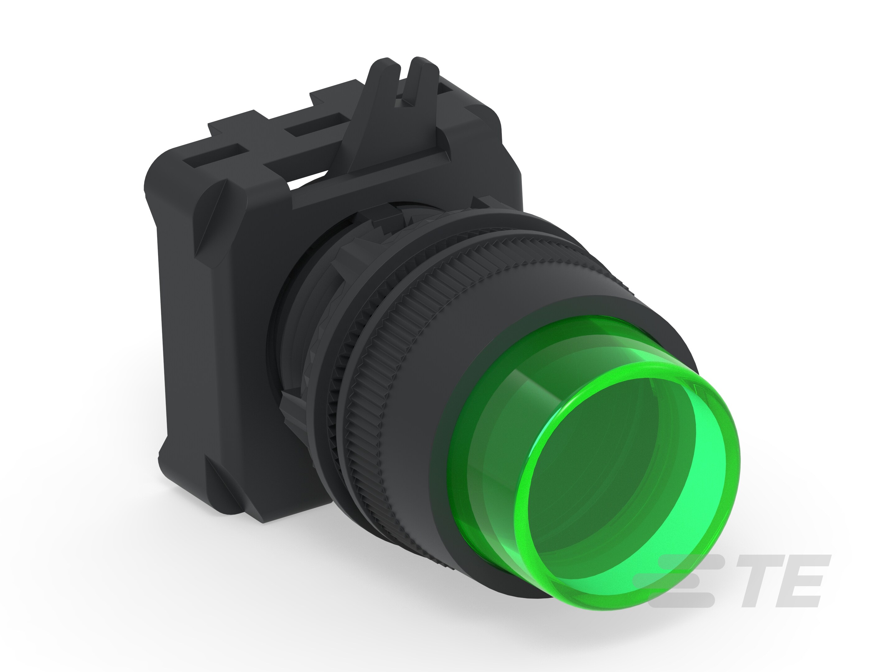 ILLUM. PUSH BUTTON EXTENDED GREEN-2492673-9