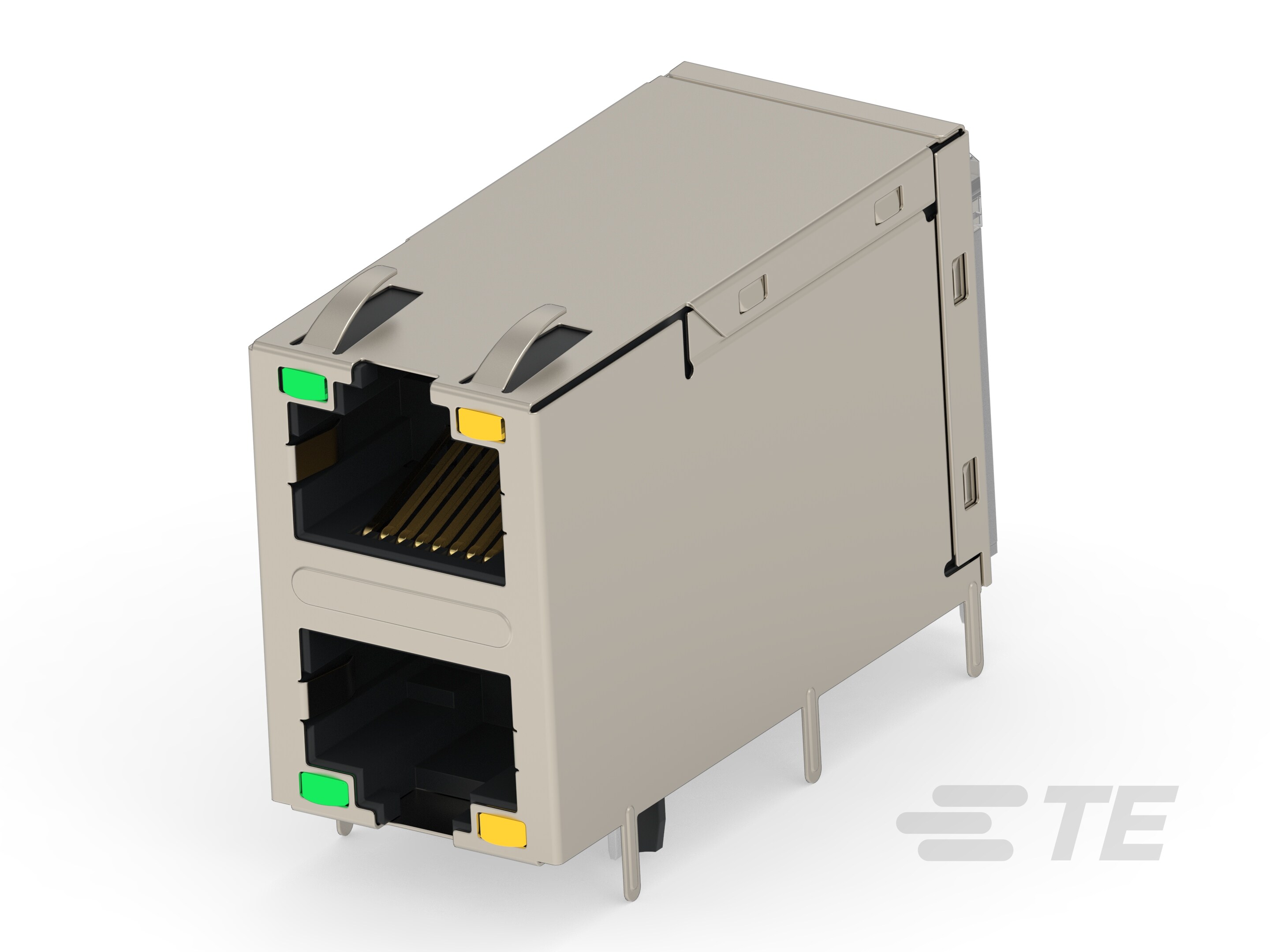 RJ45 W/MAG 2X1 2.5G POE 60W LED PLT T 50-2497272-1