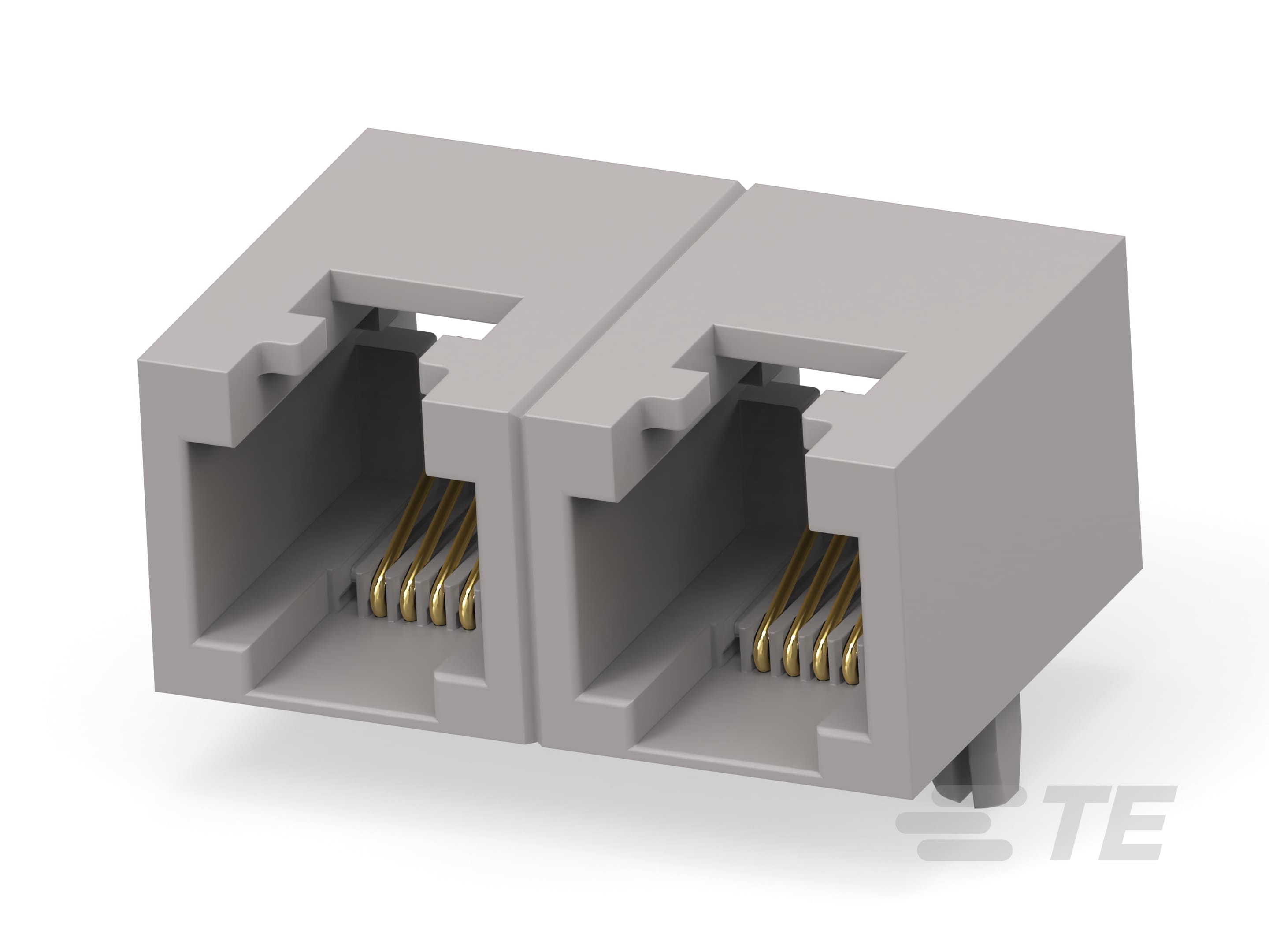 RJ11 W/O MAG 1X2 W/O LED UNSHILD PLT T6-2497282-2