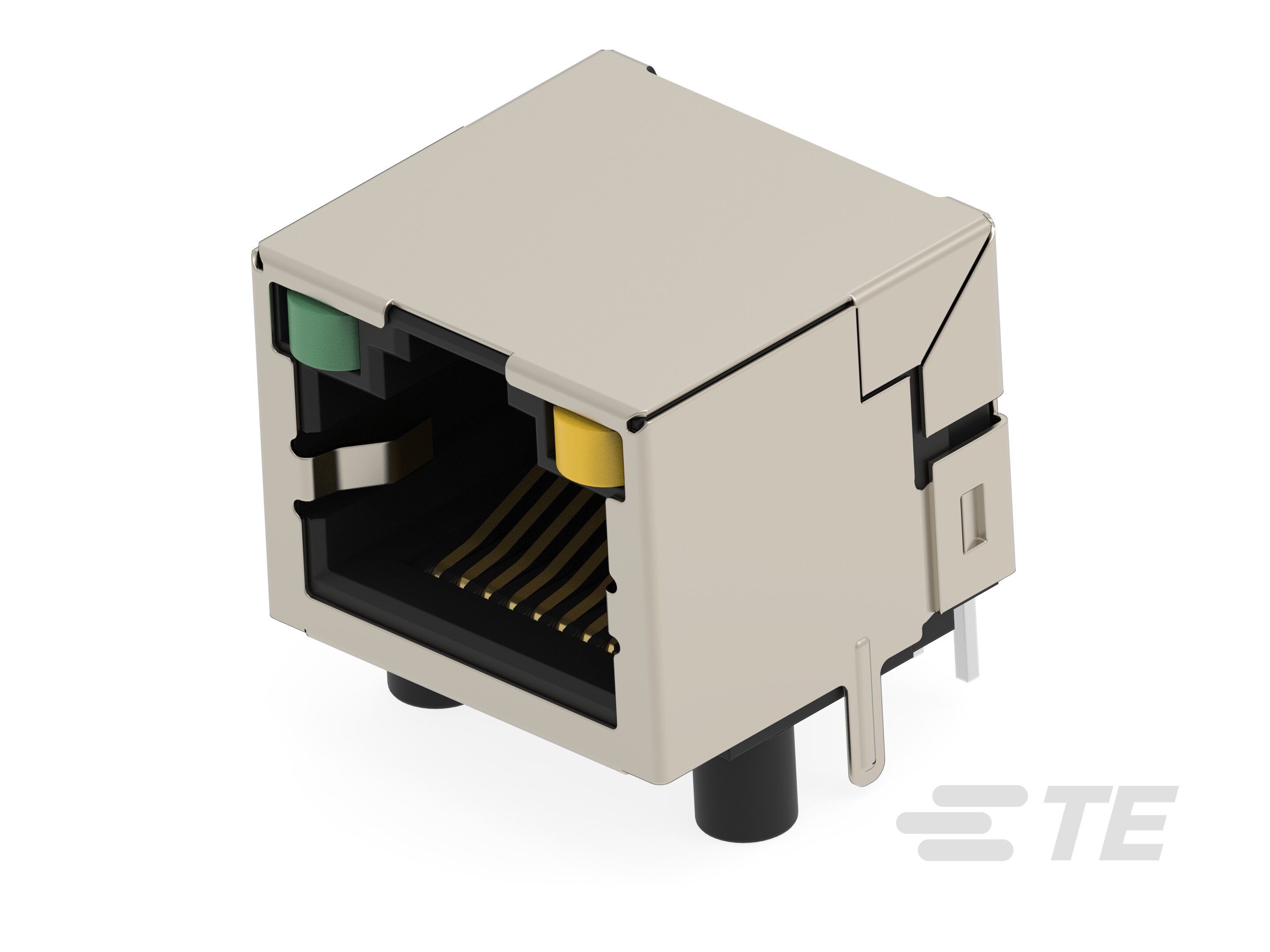 RJ45 JACK THR 1Gb R/A LED 1X1-2501550-3