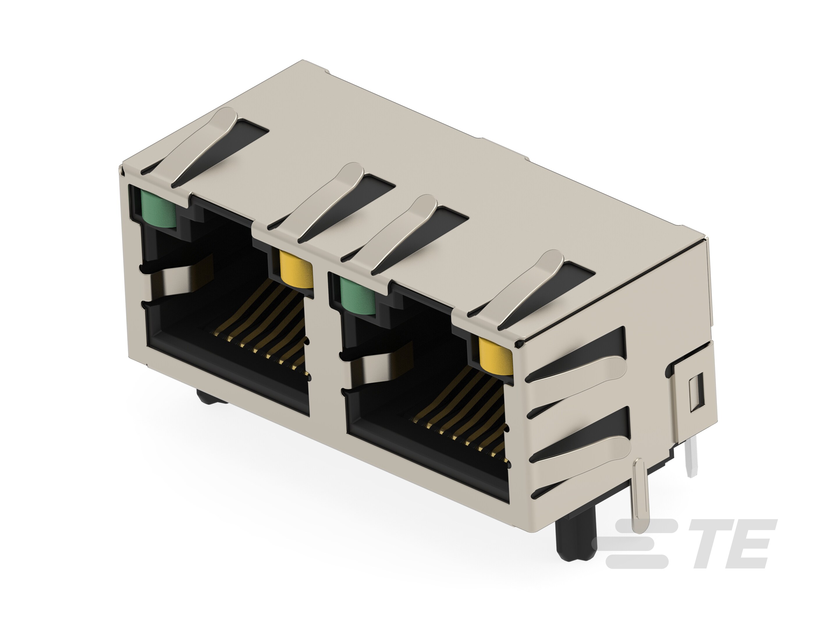 RJ45 JACK THR 1Gb R/A LED 1X2-2501550-8