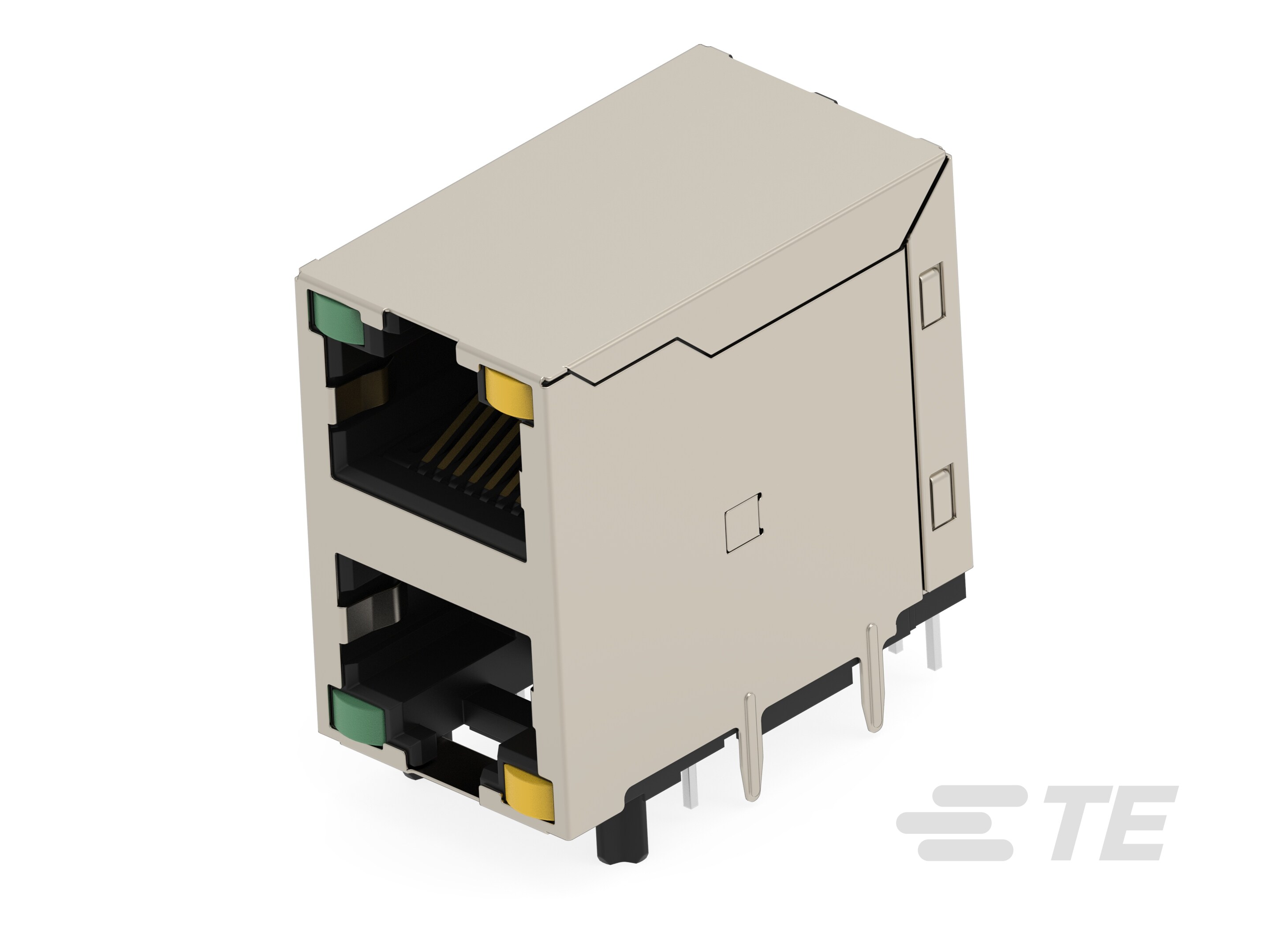 RJ45 JACK THR 10/100 R/A LED 2X1-2501552-5