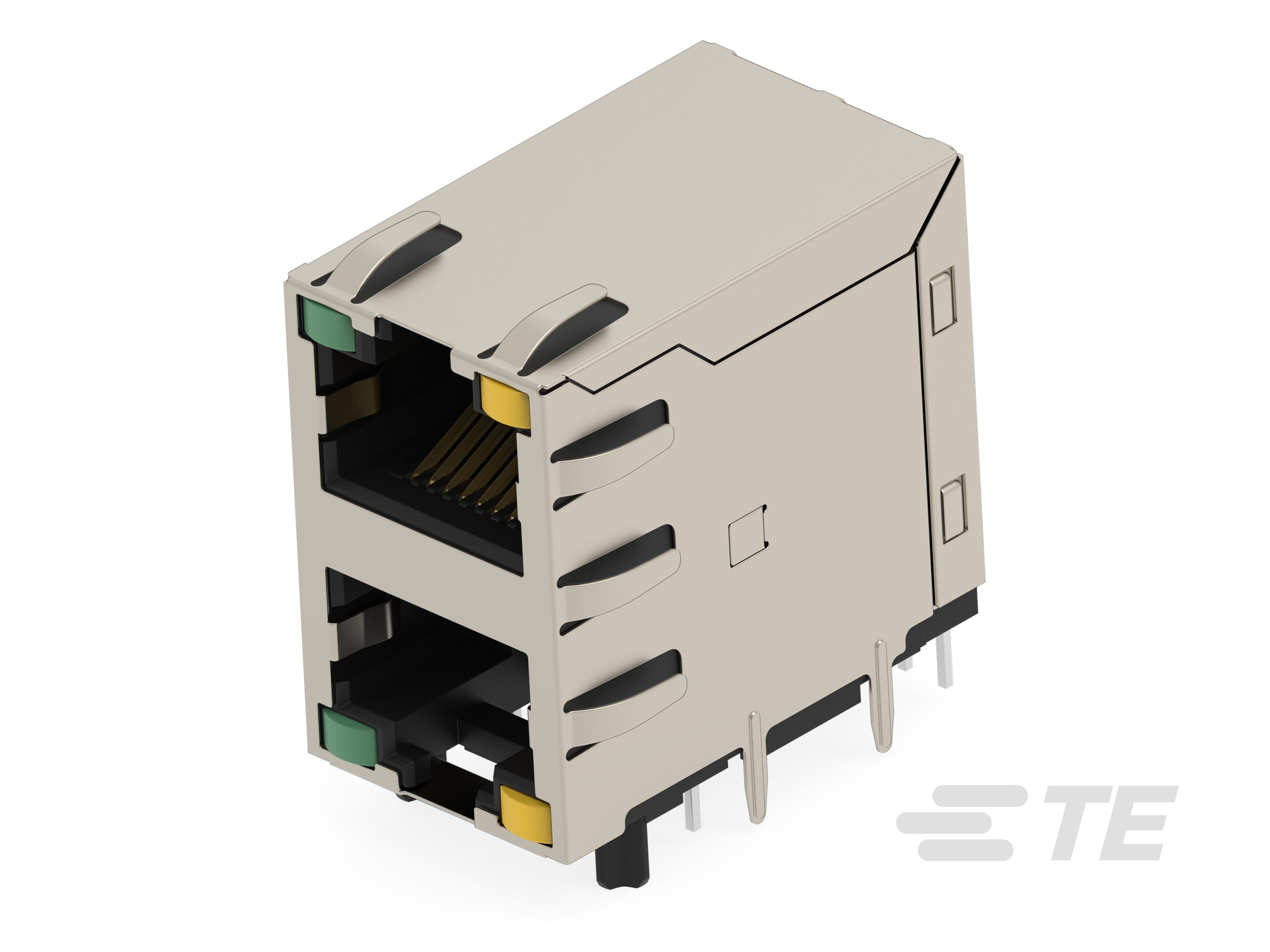 RJ45 JACK THR 10/100 R/A LED 2X1-2501552-6