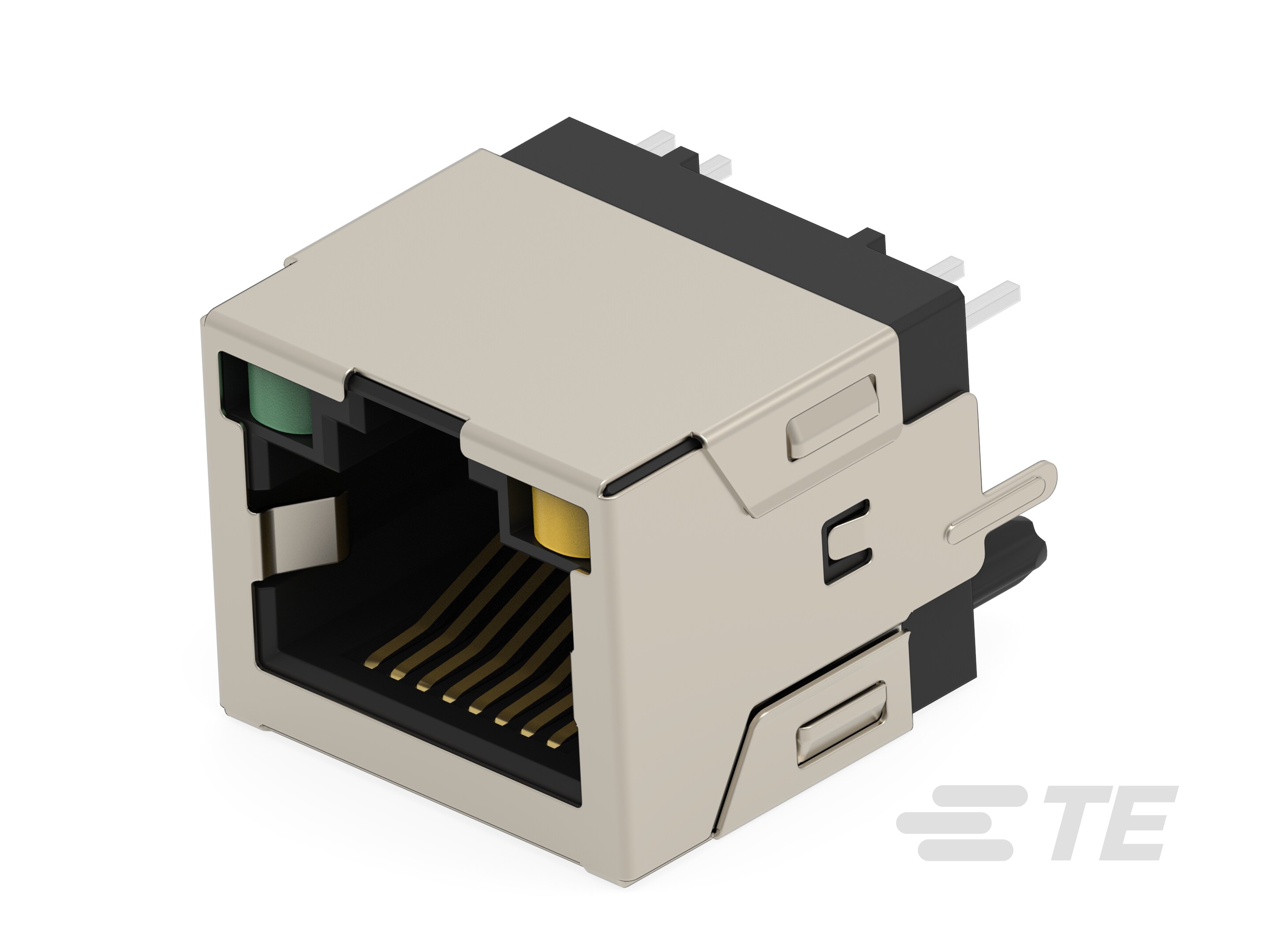 RJ45 JACK THR 10/100 VERT. LED 1X1-2501552-9
