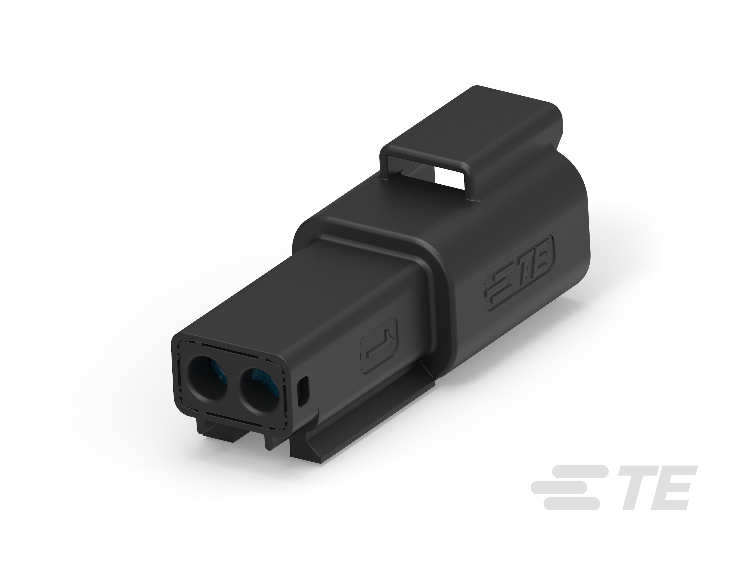2CCT BLACK RECEP W/LARGE SEAL-2600022-2