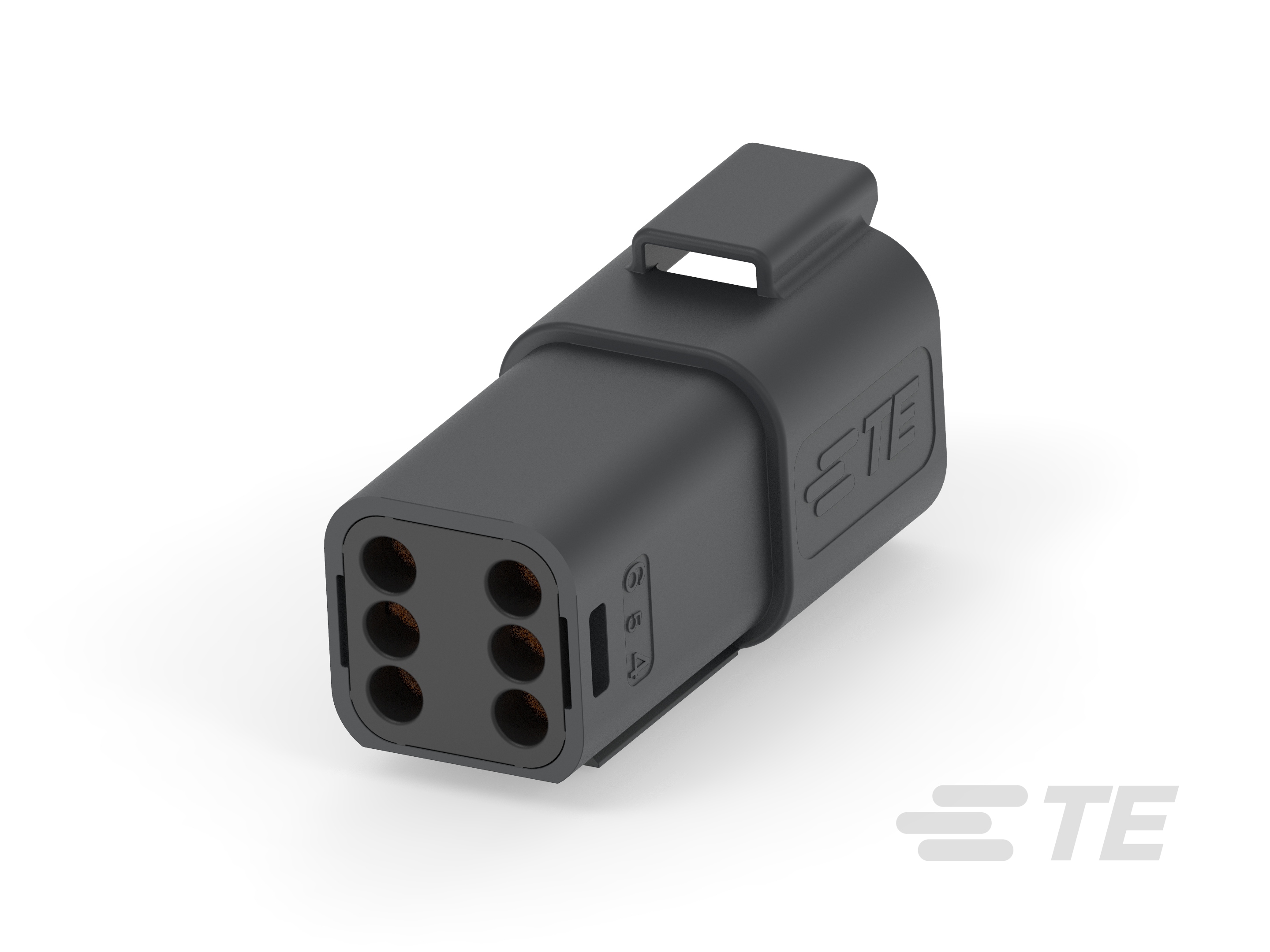 6CCT BLACK RECEP W/SMALL SEAL-2600034-1