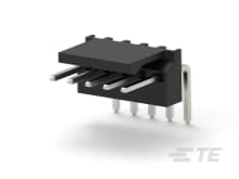 Embase en nylon à angle droit pour circuit imprimé : 2,54 mm, fil à carte, trou traversant, MTA 100-CAT-104MTA-NRTHH