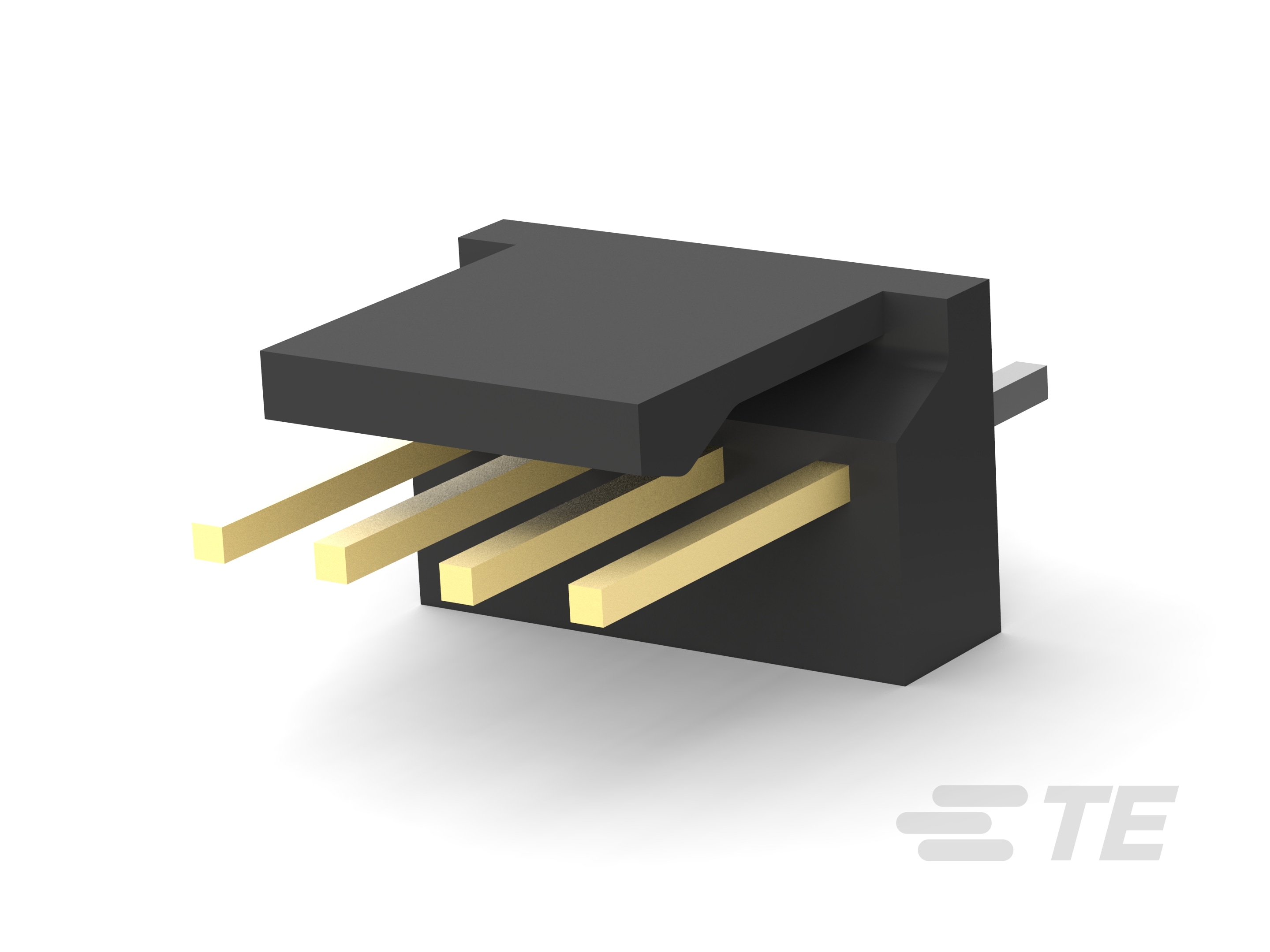 Nylong Vertical PCB Header: 2.54mm, Through Hole, MTA 100-CAT-104MTA-NVTHH