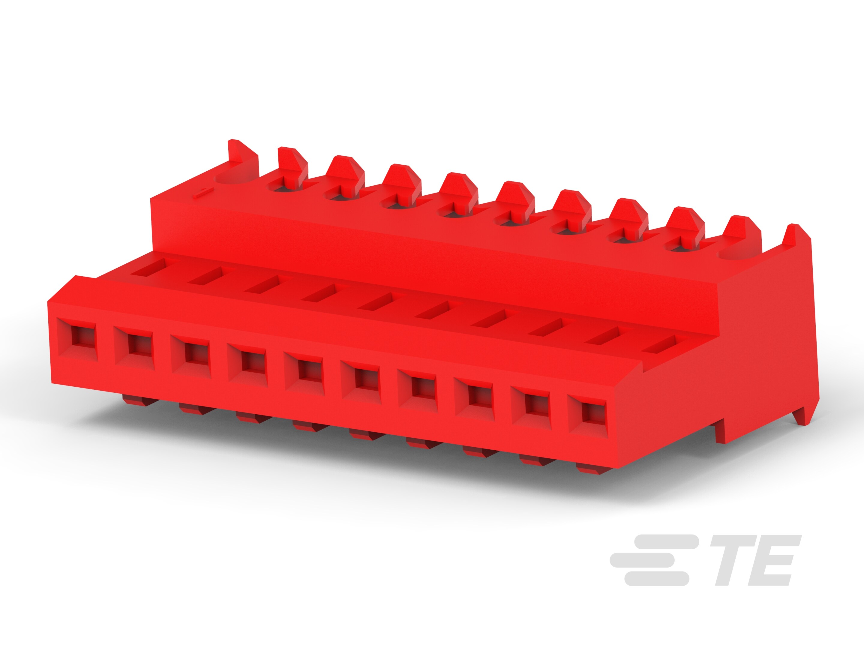 10P MTA100 CONN ASSY RED LF-4-641198-0