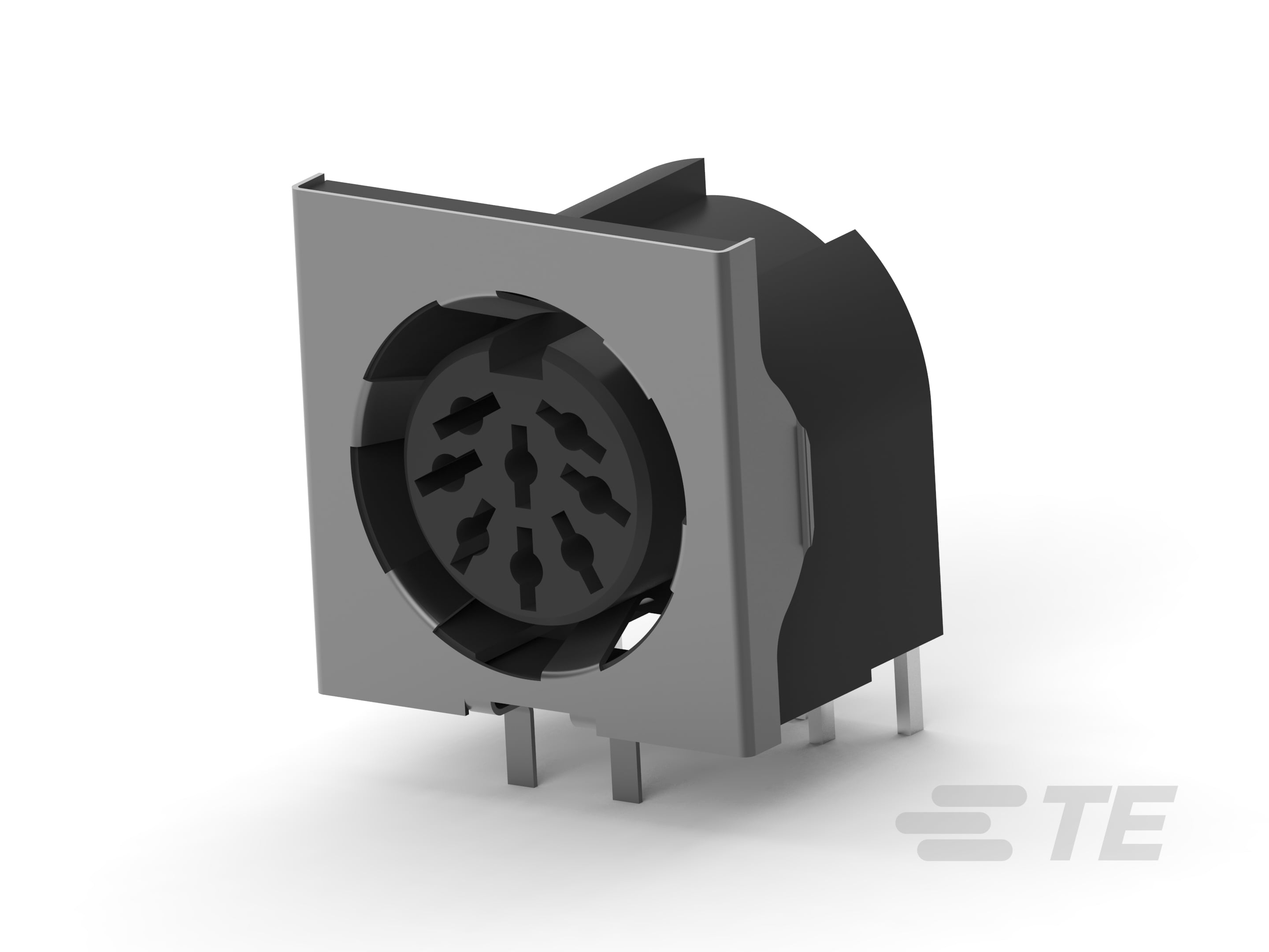 8 CIRC DIN RCPT GRND SHLD-5212034-1