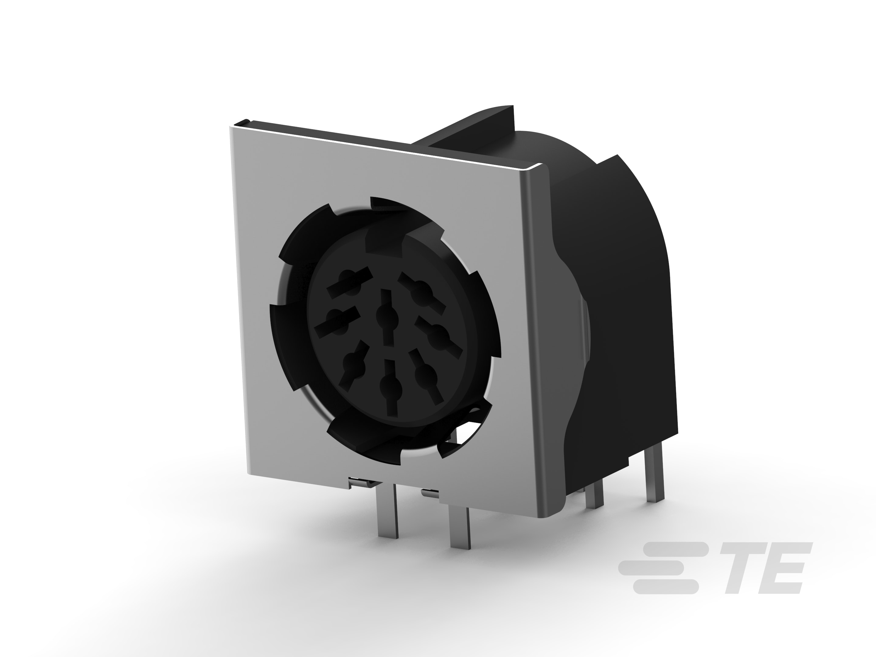 8 CIRC DIN RCPT GRND SHLD-5212047-1