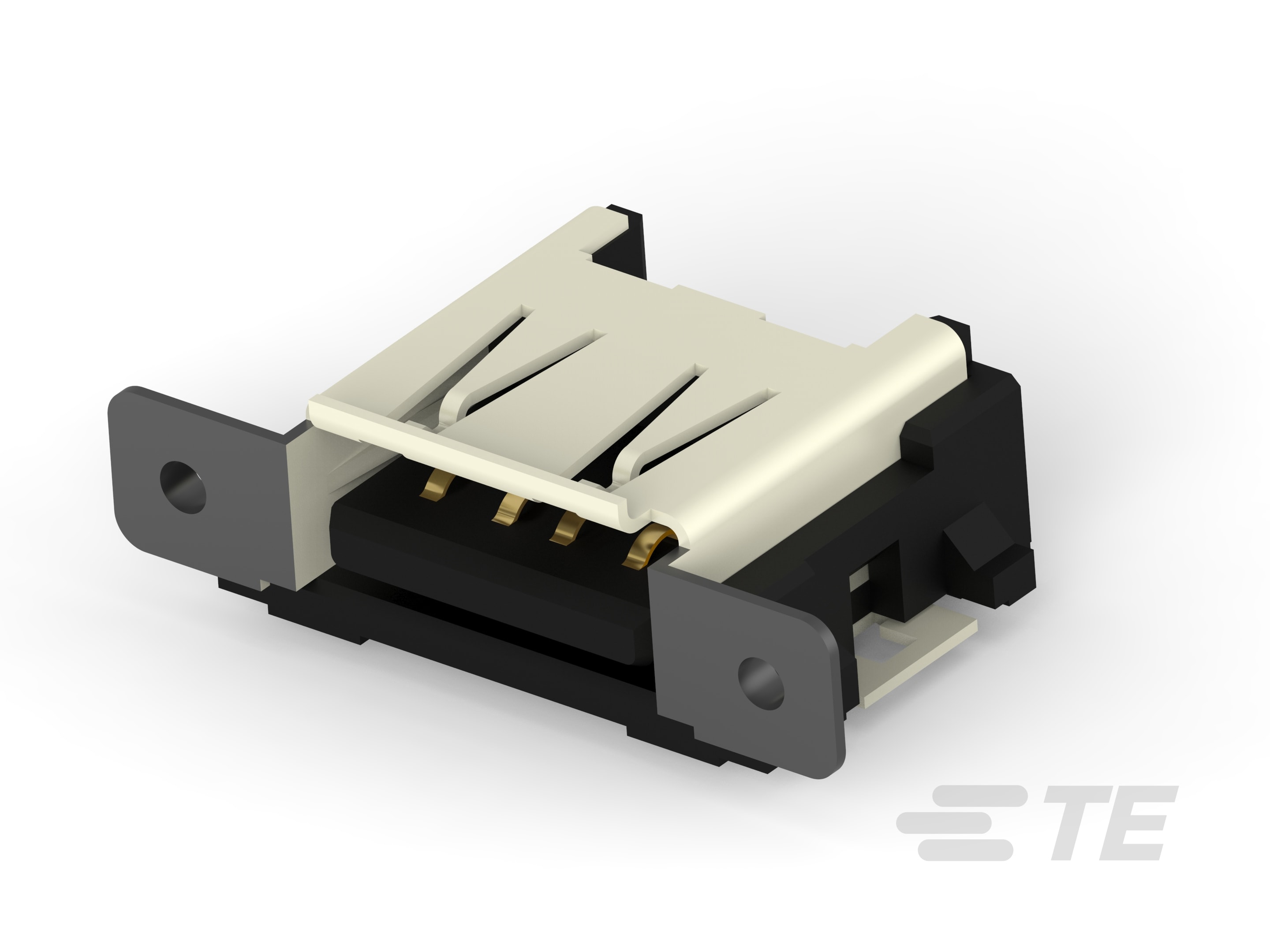 Std USB Type A, R/A, SMT, Offset, Panel-5353928-2