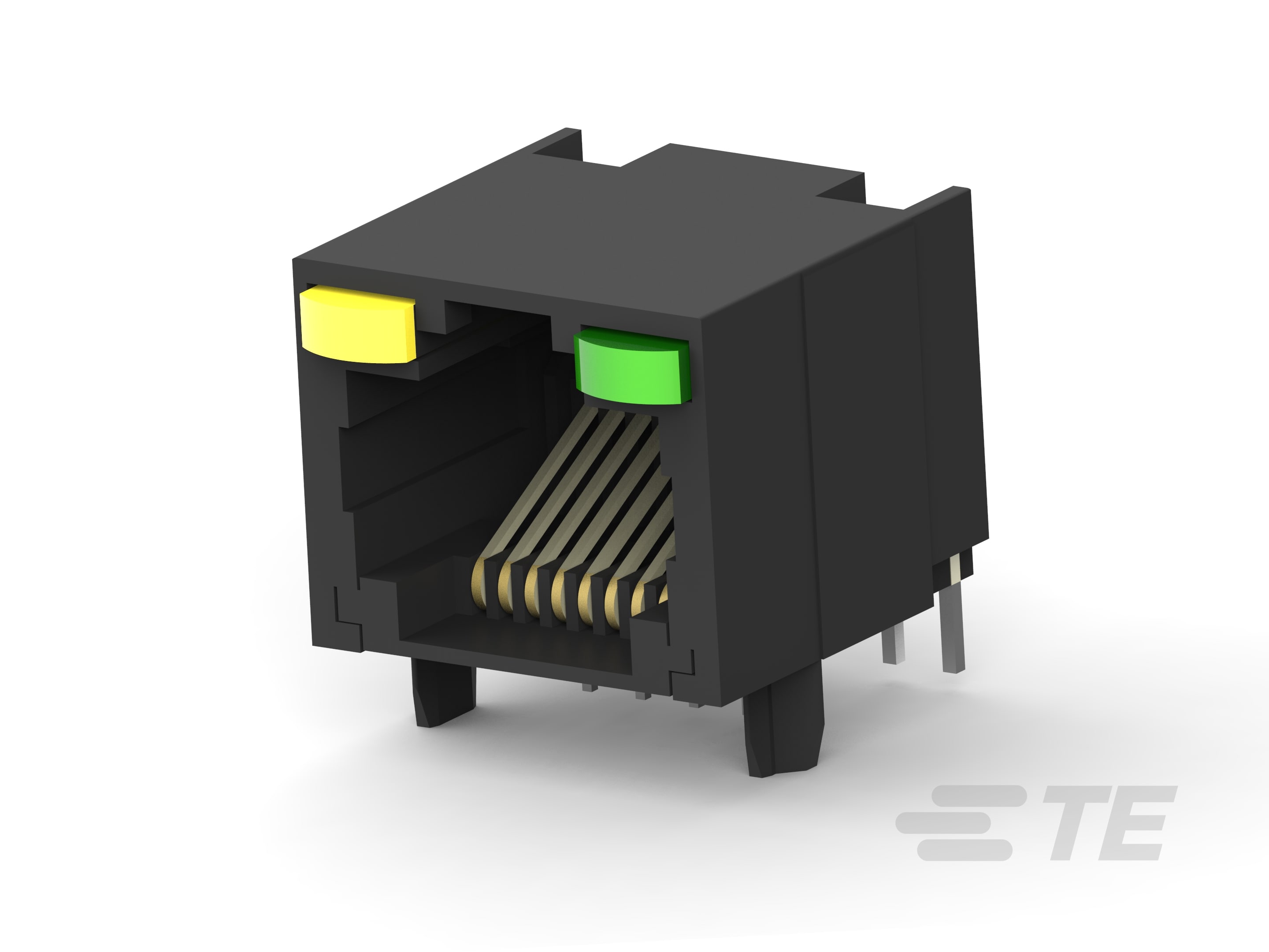 INV MOD JACK,1X1,LED (G/Y)-5406533-1