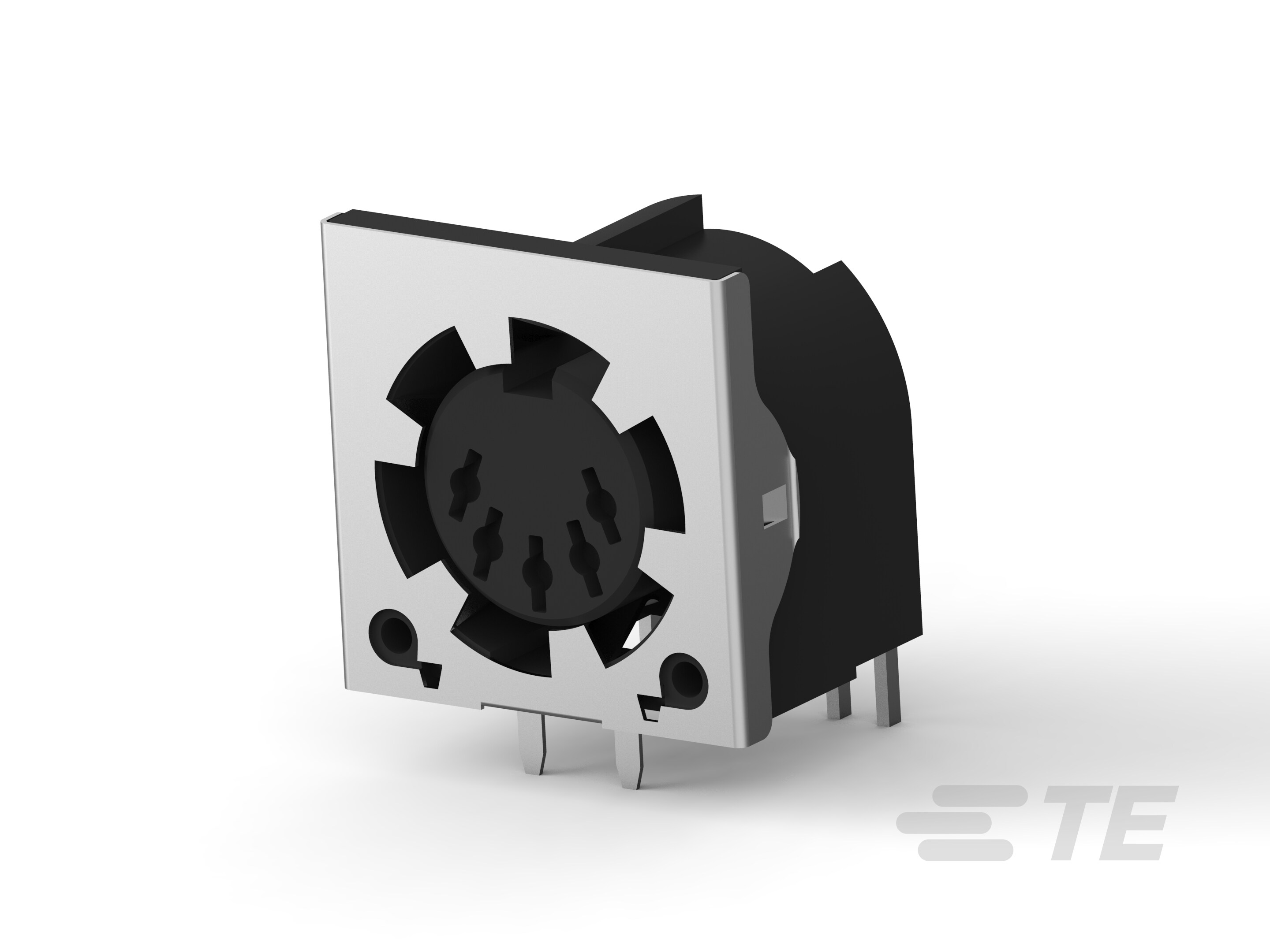 5 CIRC DIN RCPT,GRND SHIELD-5520842-1