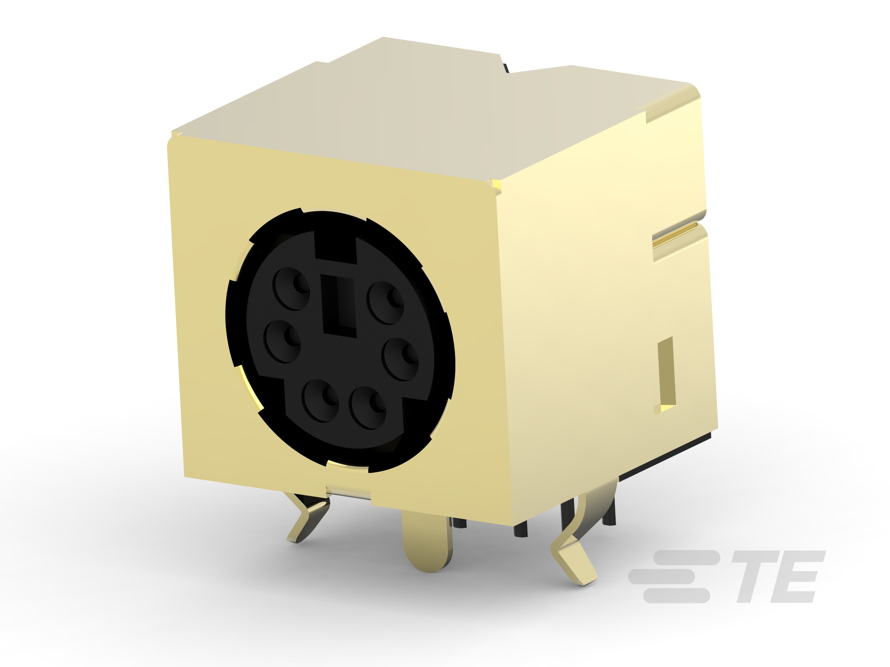Mini DIN, 6 pos, R/A, Shield-5749180-1