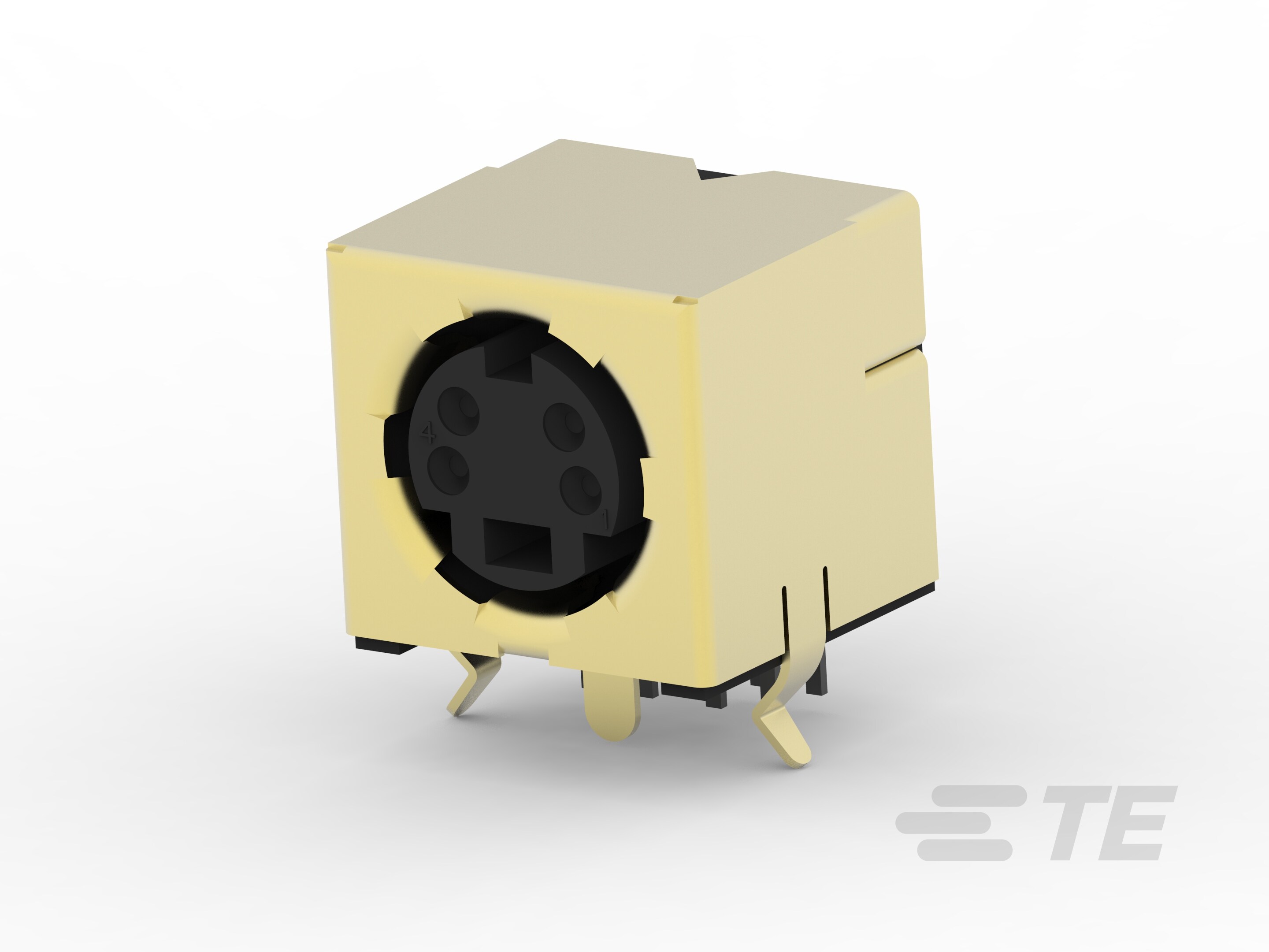 Mini DIN, 4 pos, R/A, Shield-5749264-1