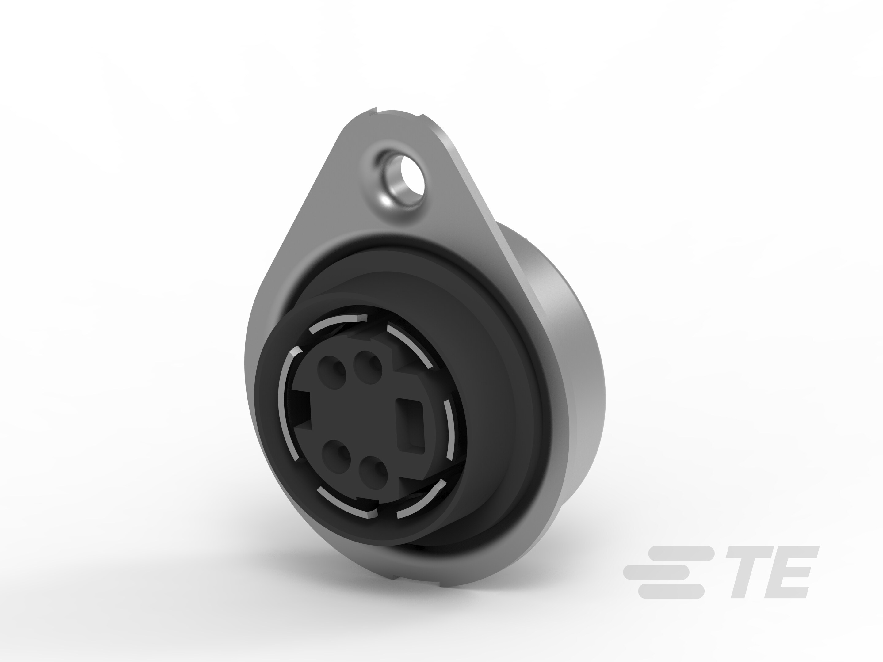 Mini DIN, 4 pos, Vertical, Shield-5750319-2