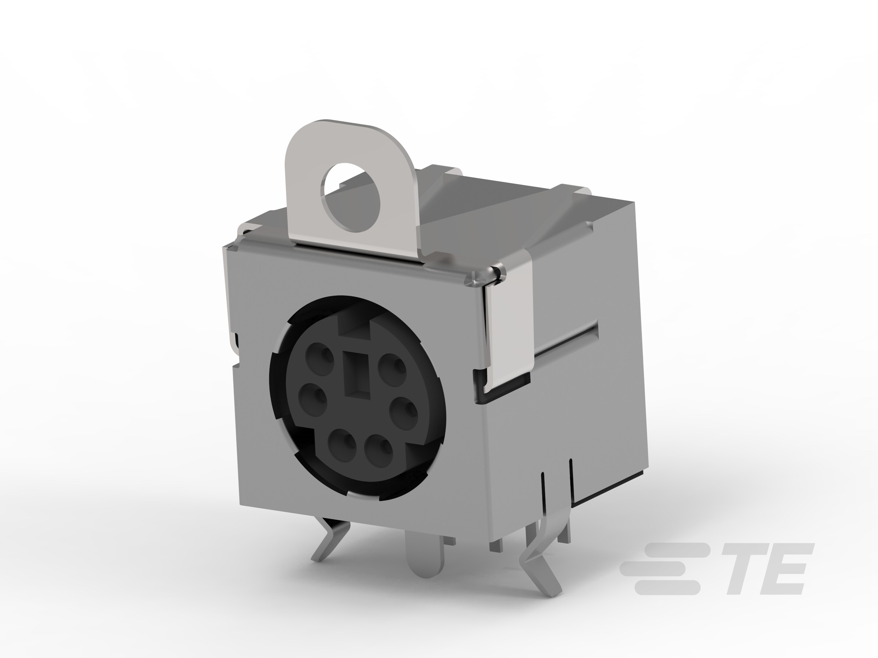 Mini DIN, 6 pos, R/A, Shield-5750725-1