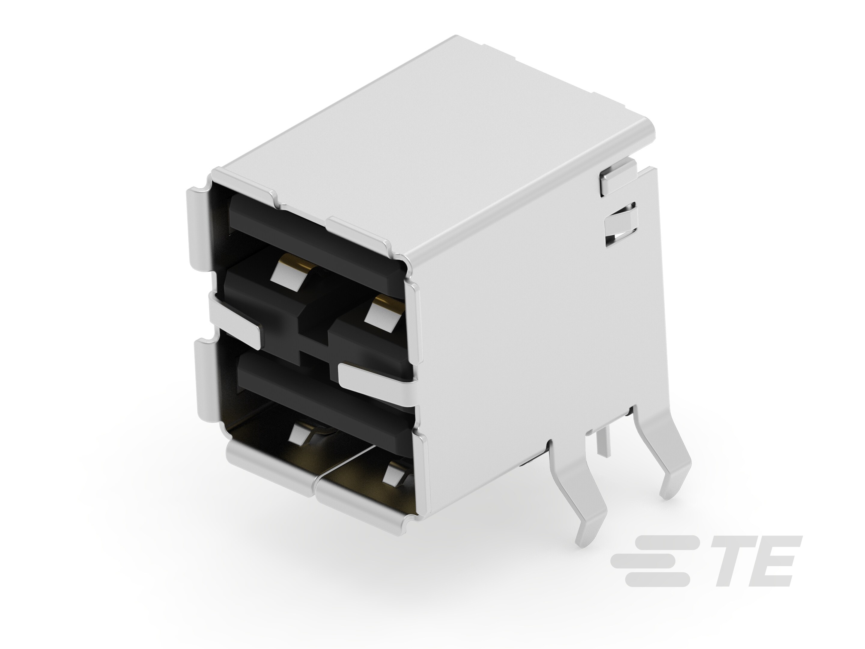 USB A R/A STAK ASSY THRU HOLE-5787745-4