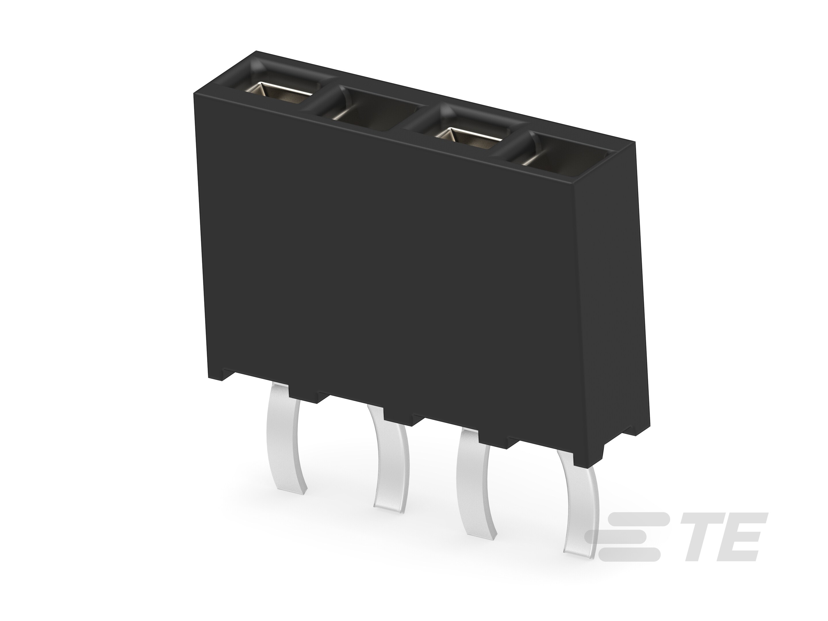 4P HV100 REC CON, SGL ROW, NON MAGNETIC-5-966444-4