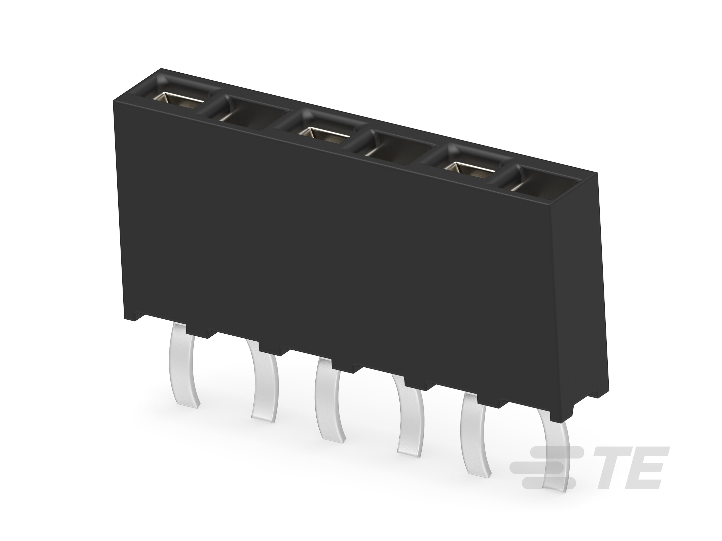 6P HV100 REC CON, SGL ROW, NON MAGNETIC-5-966444-6