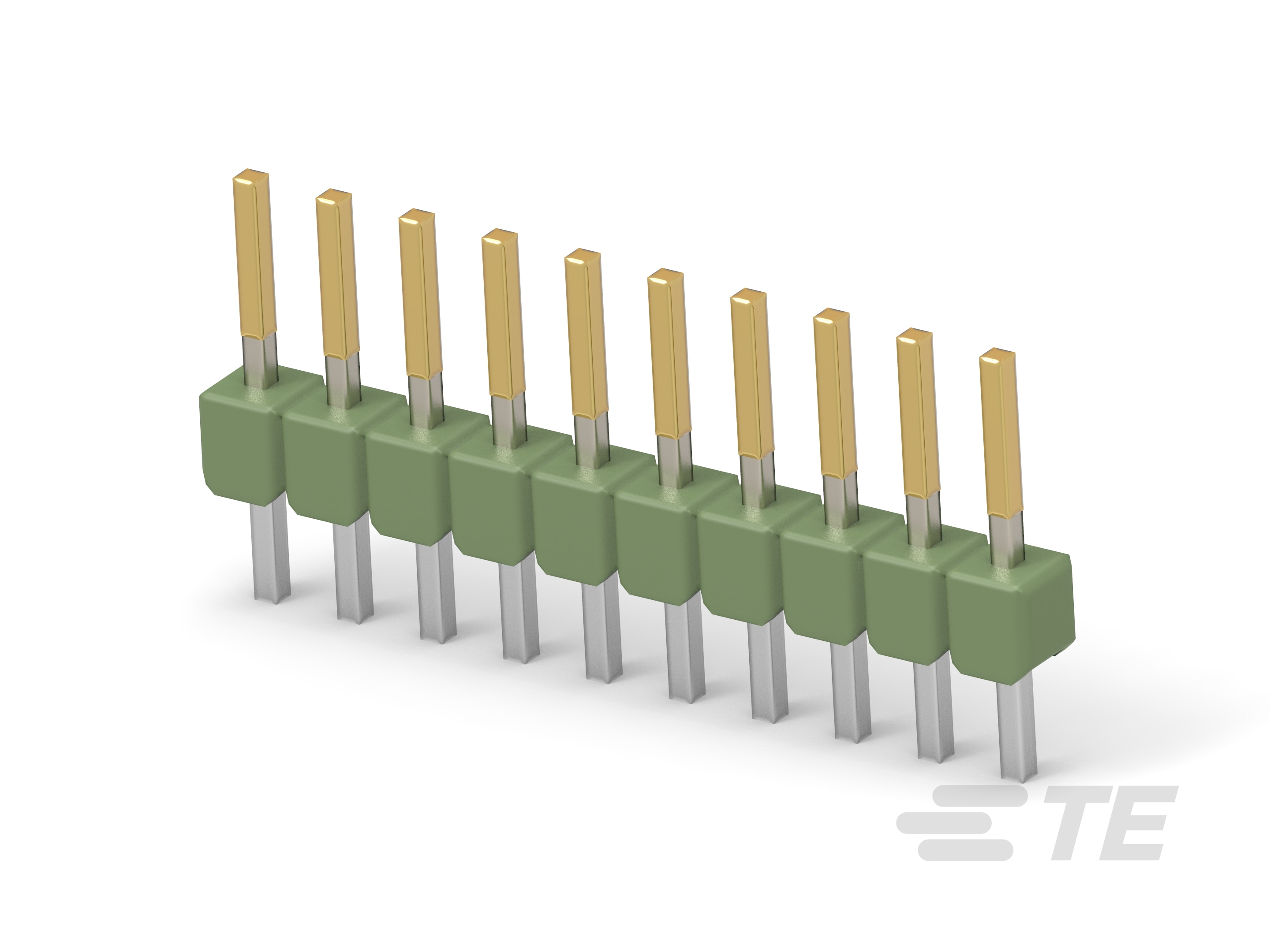 10 POS. MOD II PIN HDR,  SGL ROW-6-966443-0