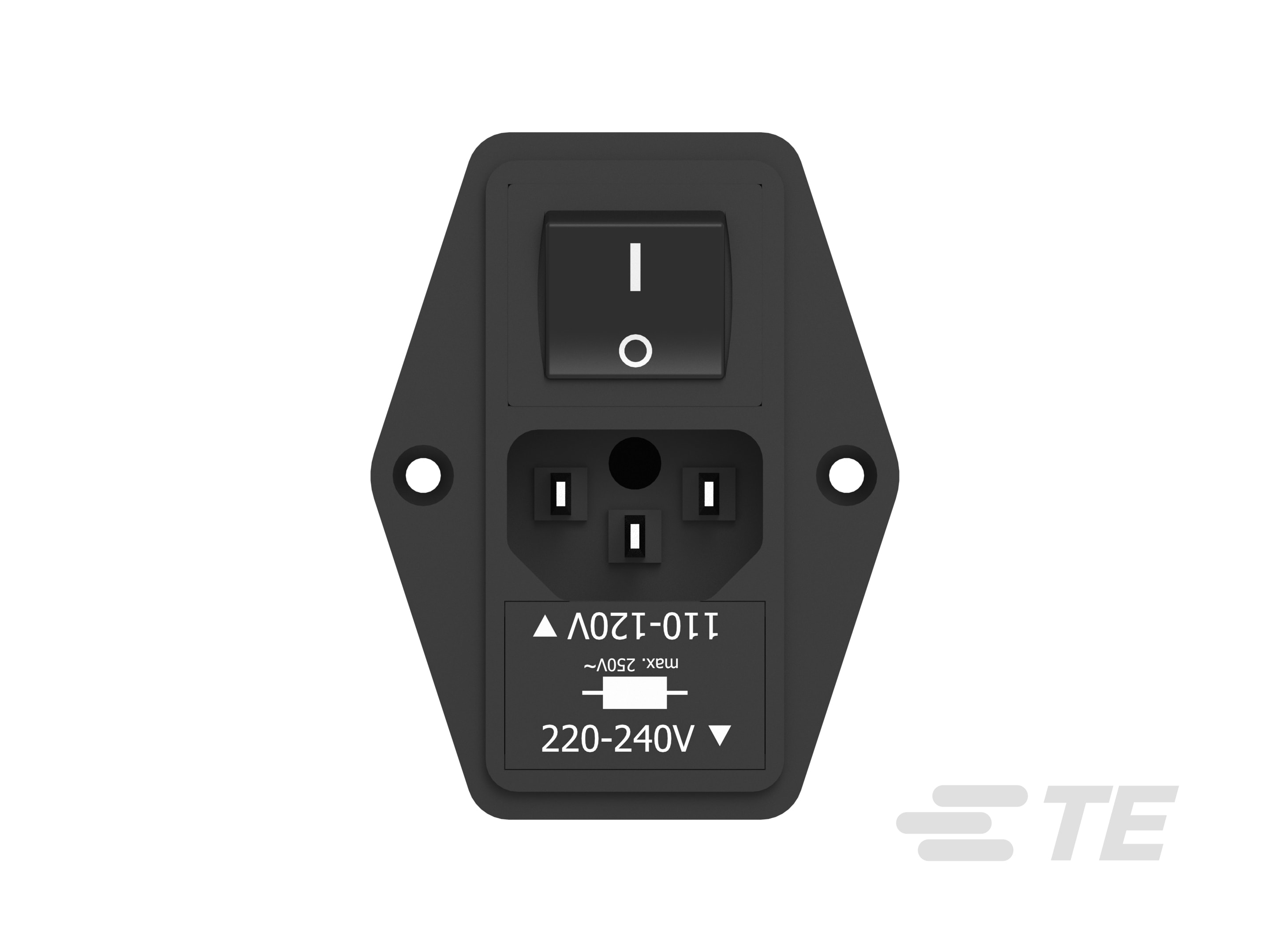 4 x 3 Pin IEC320 C14 Einlassmodul Stecker Sicherung Schalter Steckdose