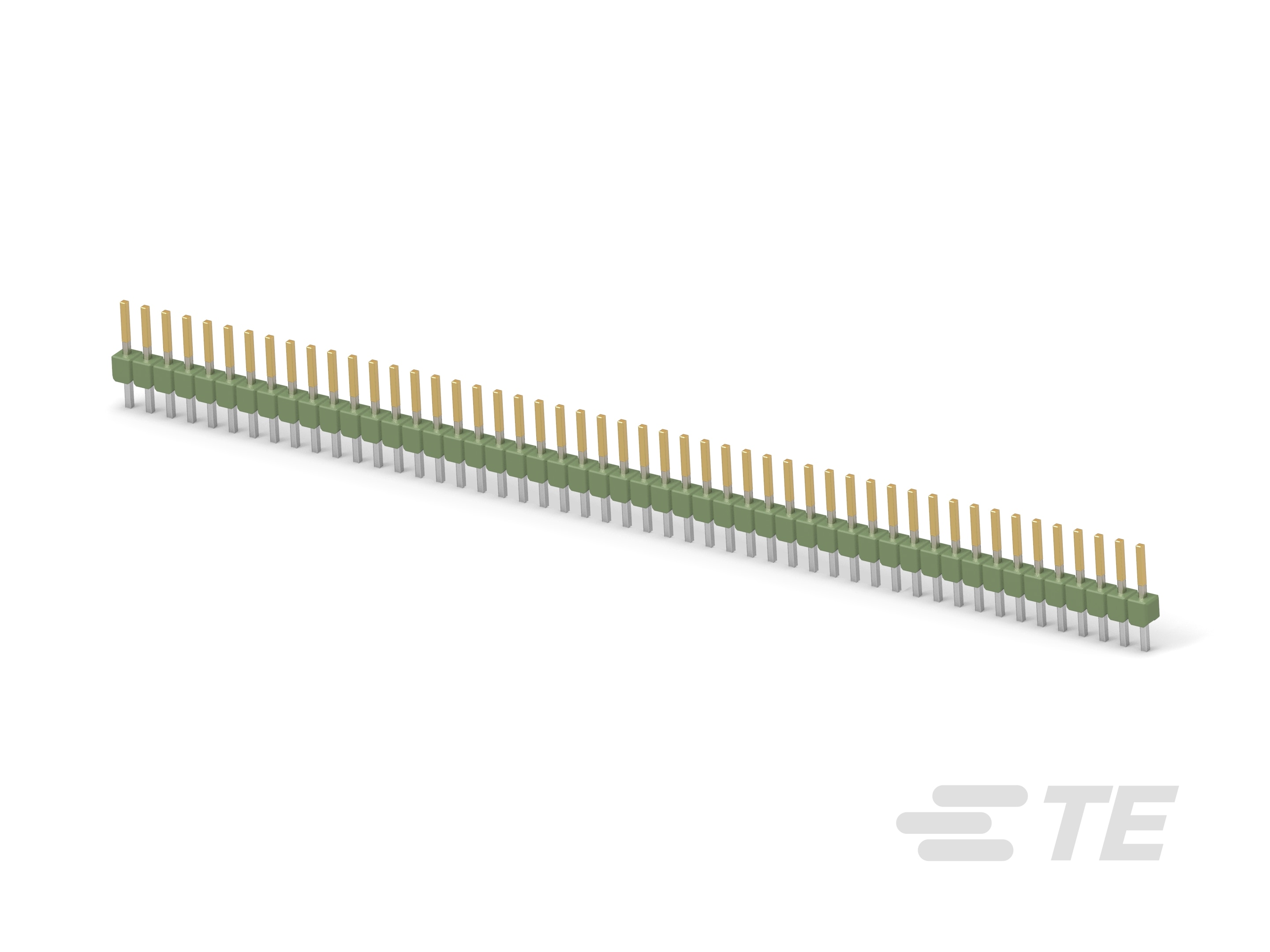 50 POS. MOD II PIN HDR,  SGL ROW-9-966443-9