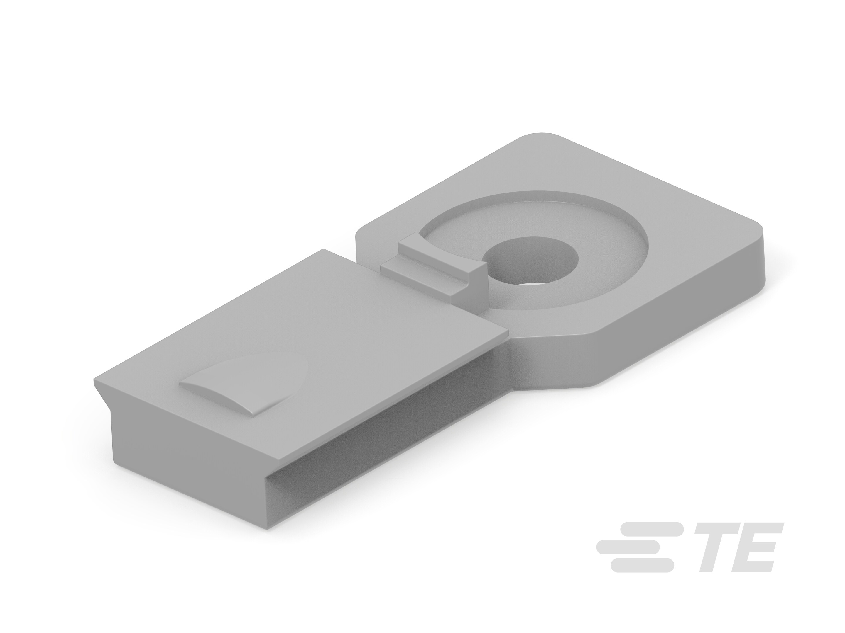 CLIP, PA66, GRY, 5.08MM HOLE, ST, DT8PIN-1011-027-0805