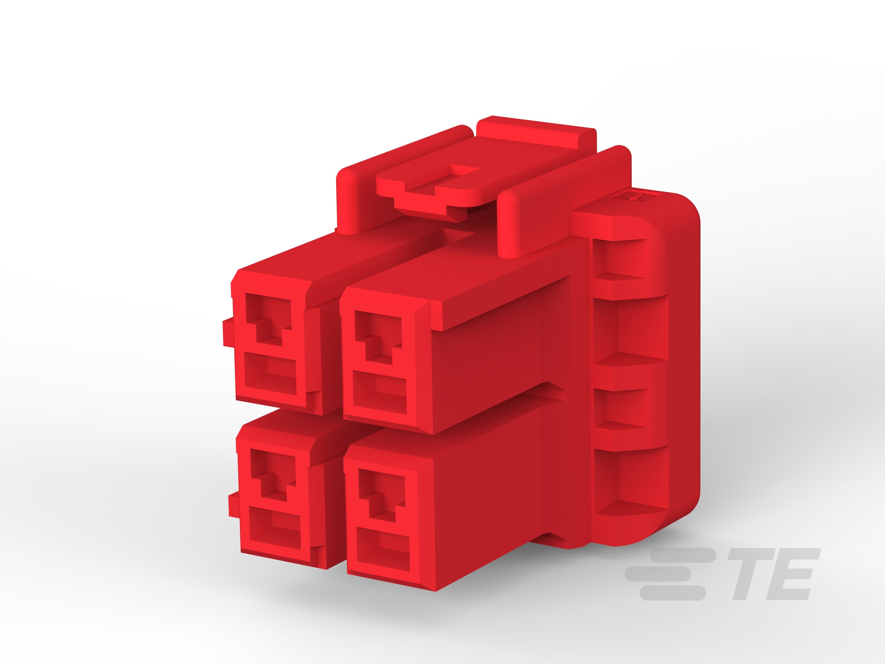 5MM POWER KEY 4P PLUG 2ROW RED-1-1376392-2
