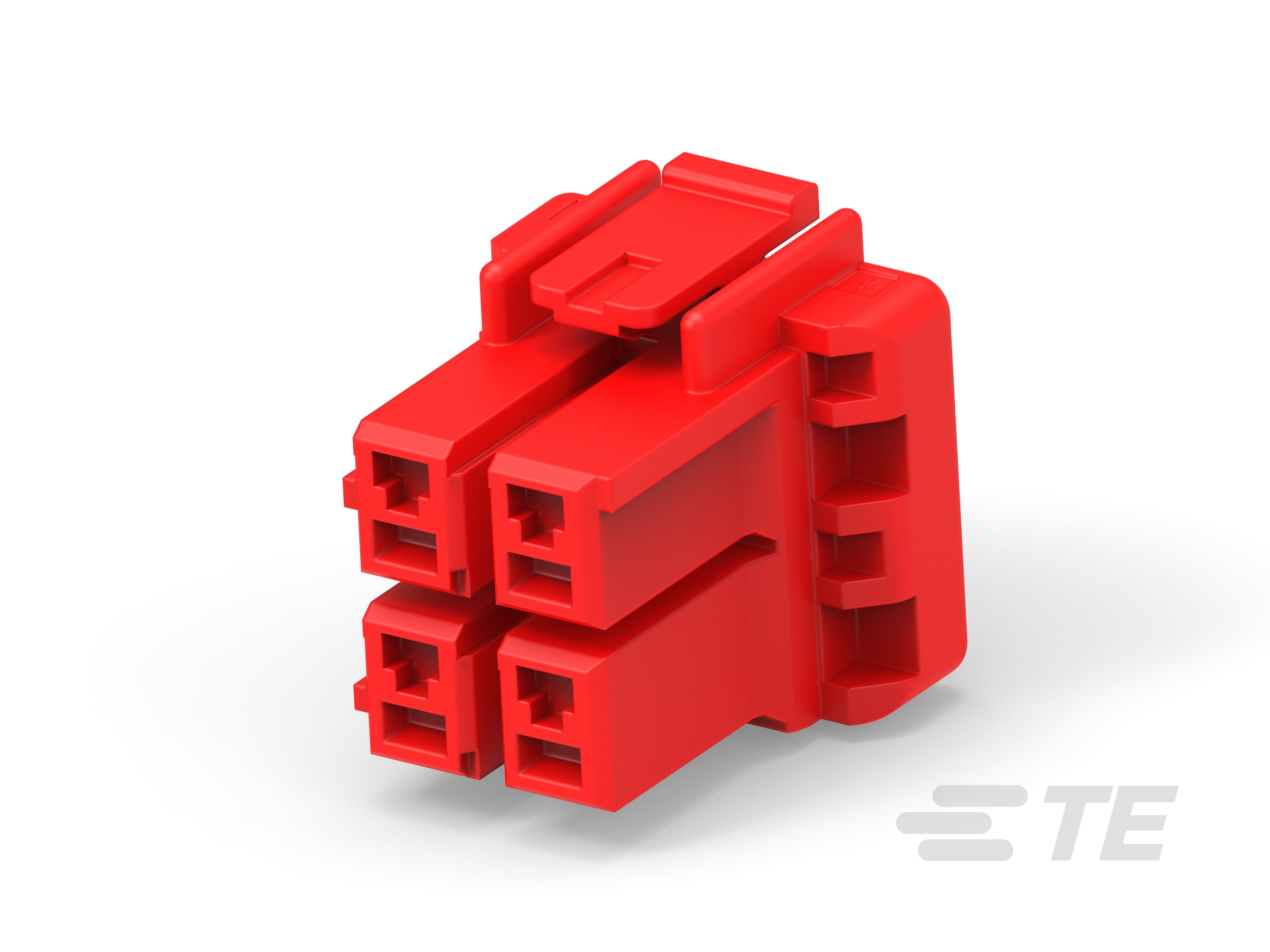 5MM POWER KEY 4P PLUG 2ROW RED-1-1376392-3