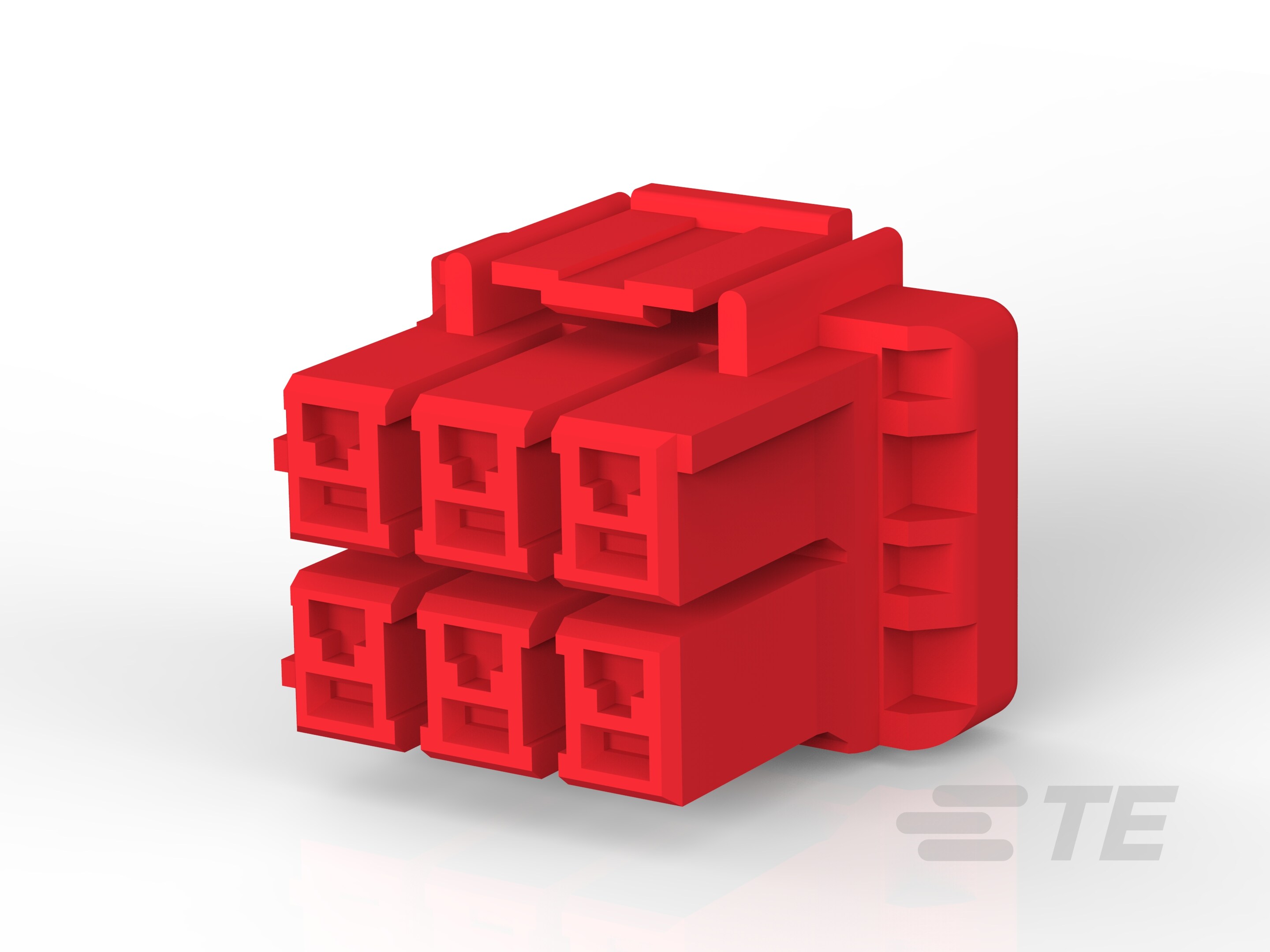 5MM POWER KEY 6P PLUG HSG RED-1-1376393-2