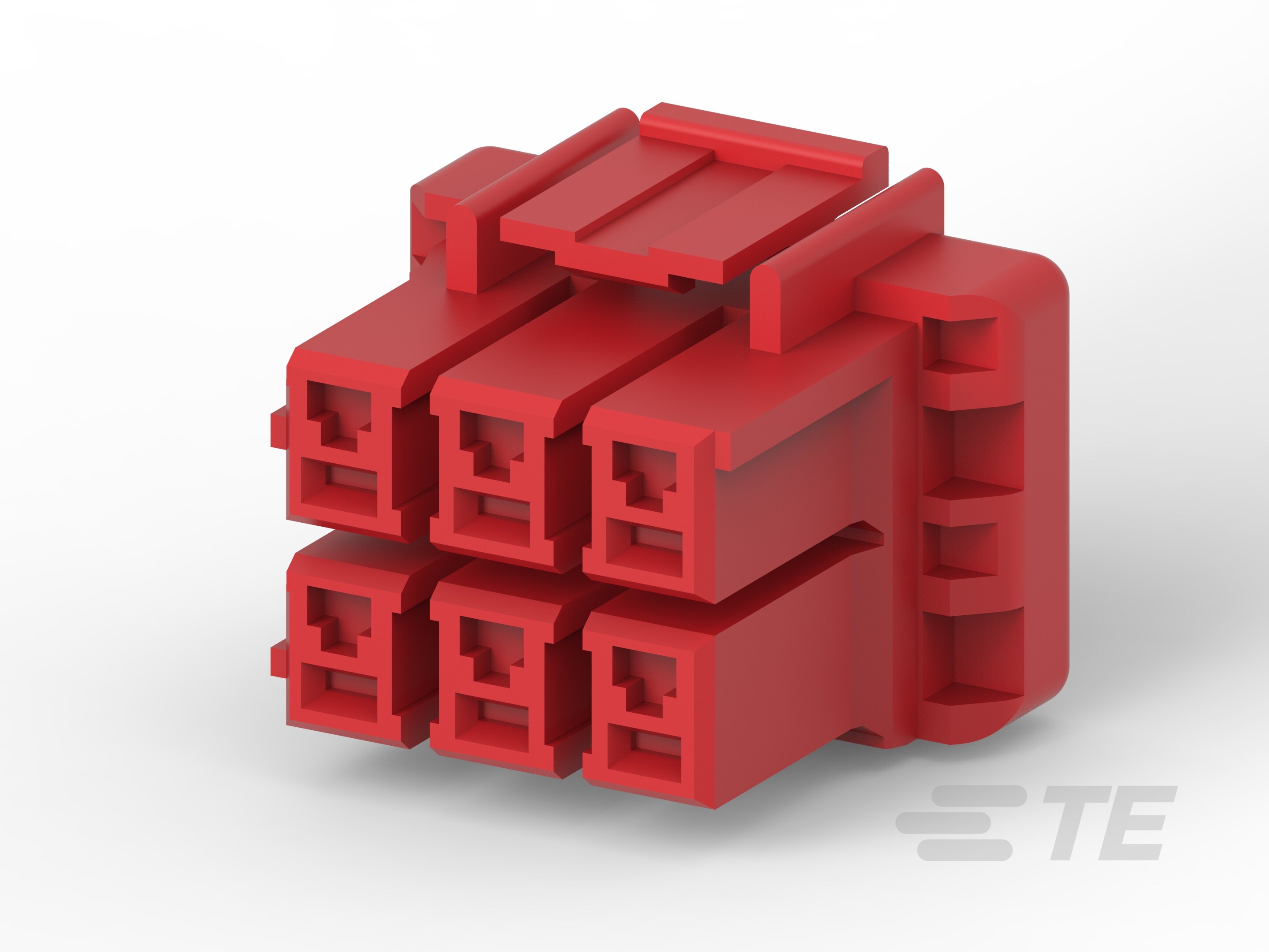 5.0 PK CONN. 6P PLUG HSG W/O GF - RED-1-1376393-3