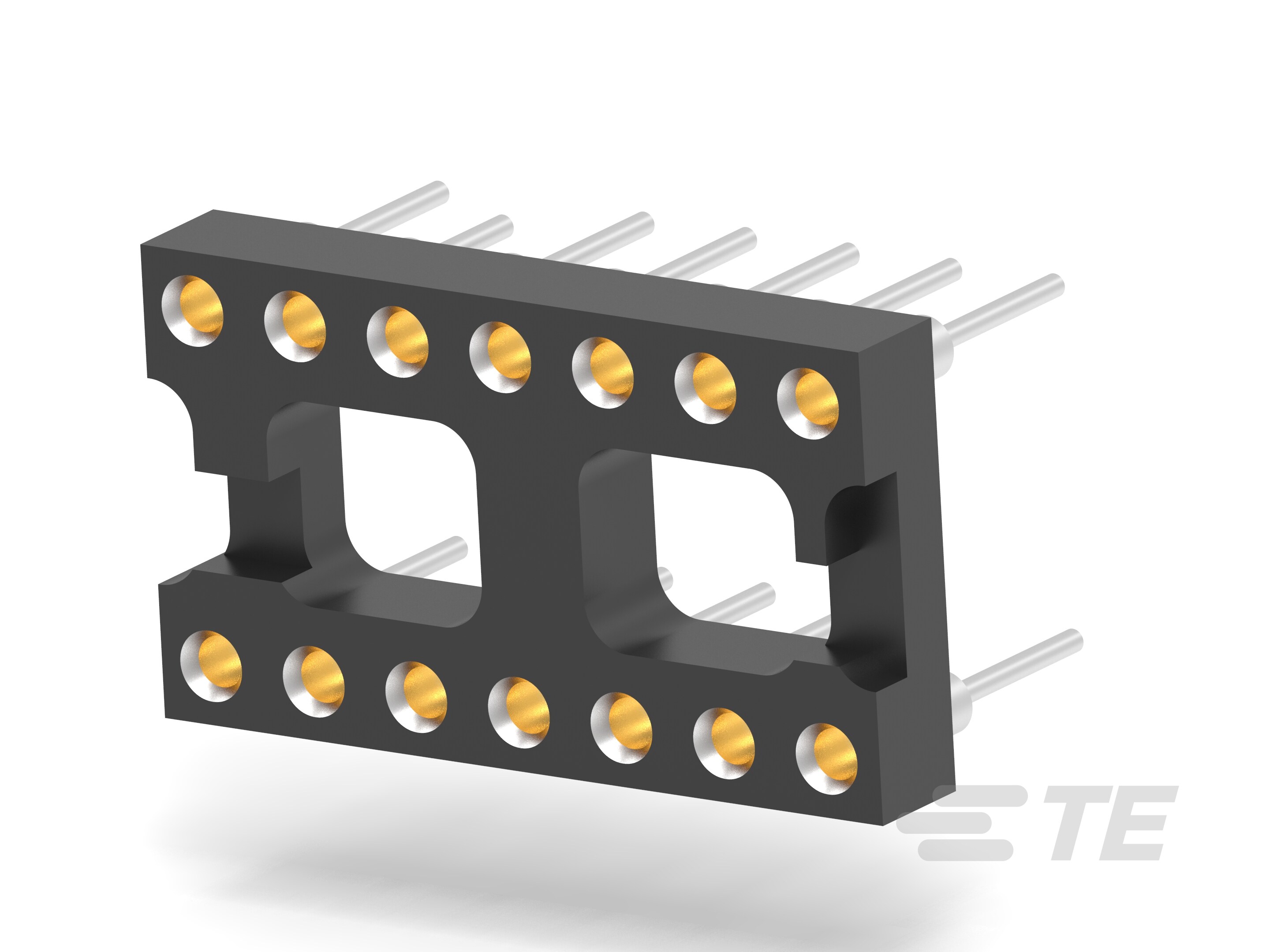 DIP-Sockel: Standard, gestanzt und geformt, offen, Gold-CAT-D625-80007