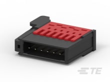 RITS CONN. PLUG ASSY 6P RED COVER-1-1554809-6