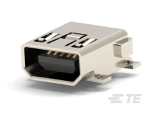 Mini USB AB R/A,Rcpt,SMT,TRAY,  0.6mm-1-1734328-1