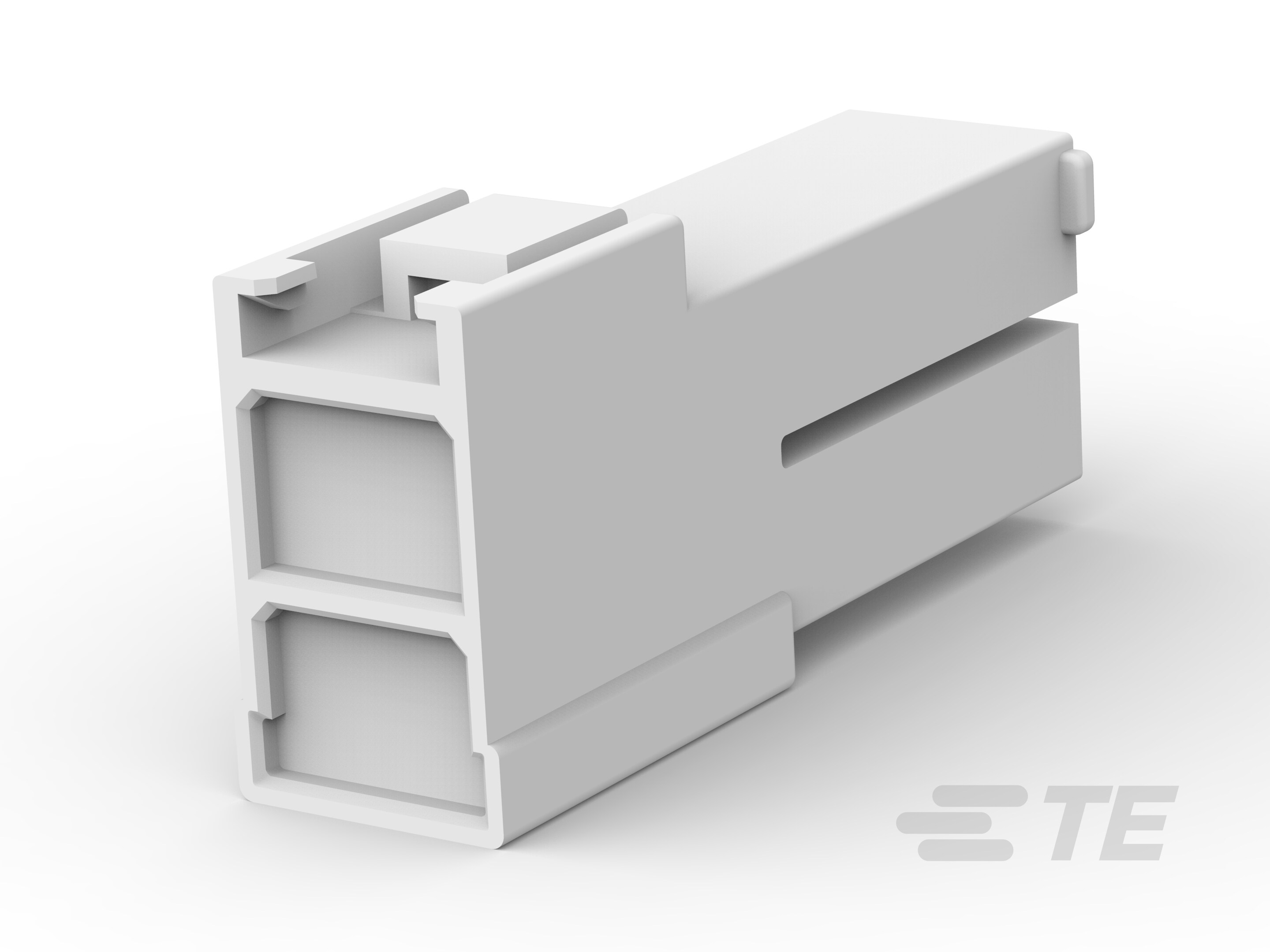 2P PL 187 HOUSING TAB NATURAL 6/6 NYLON-1-1743103-1