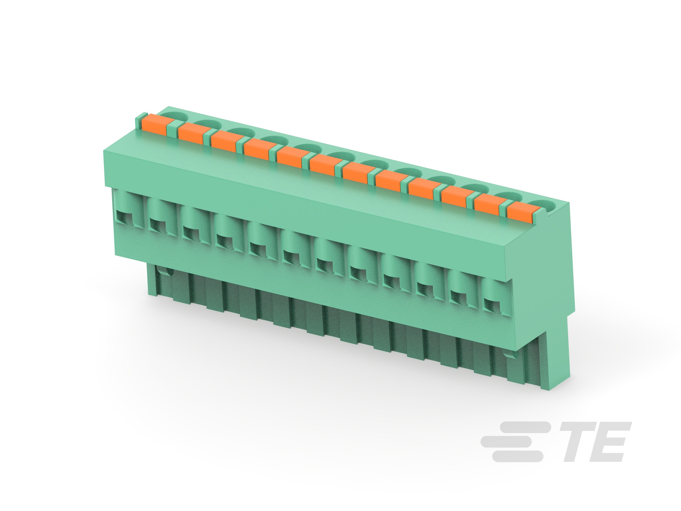 Female Spring Connector, Green, 5.08, 12-1-1986262-2