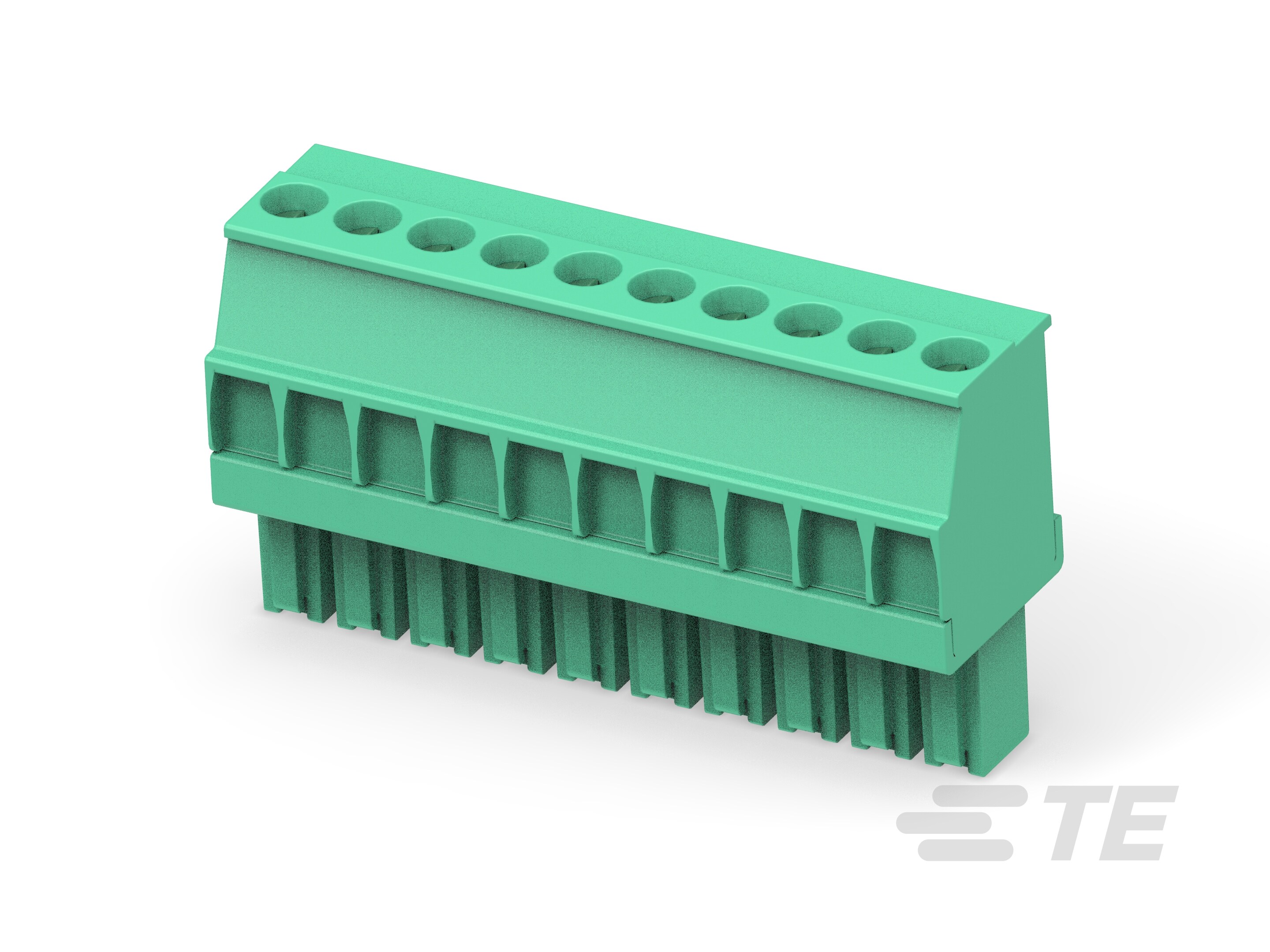 Str Plug, 3.5mm, Green, RH, 10-1-1986370-0