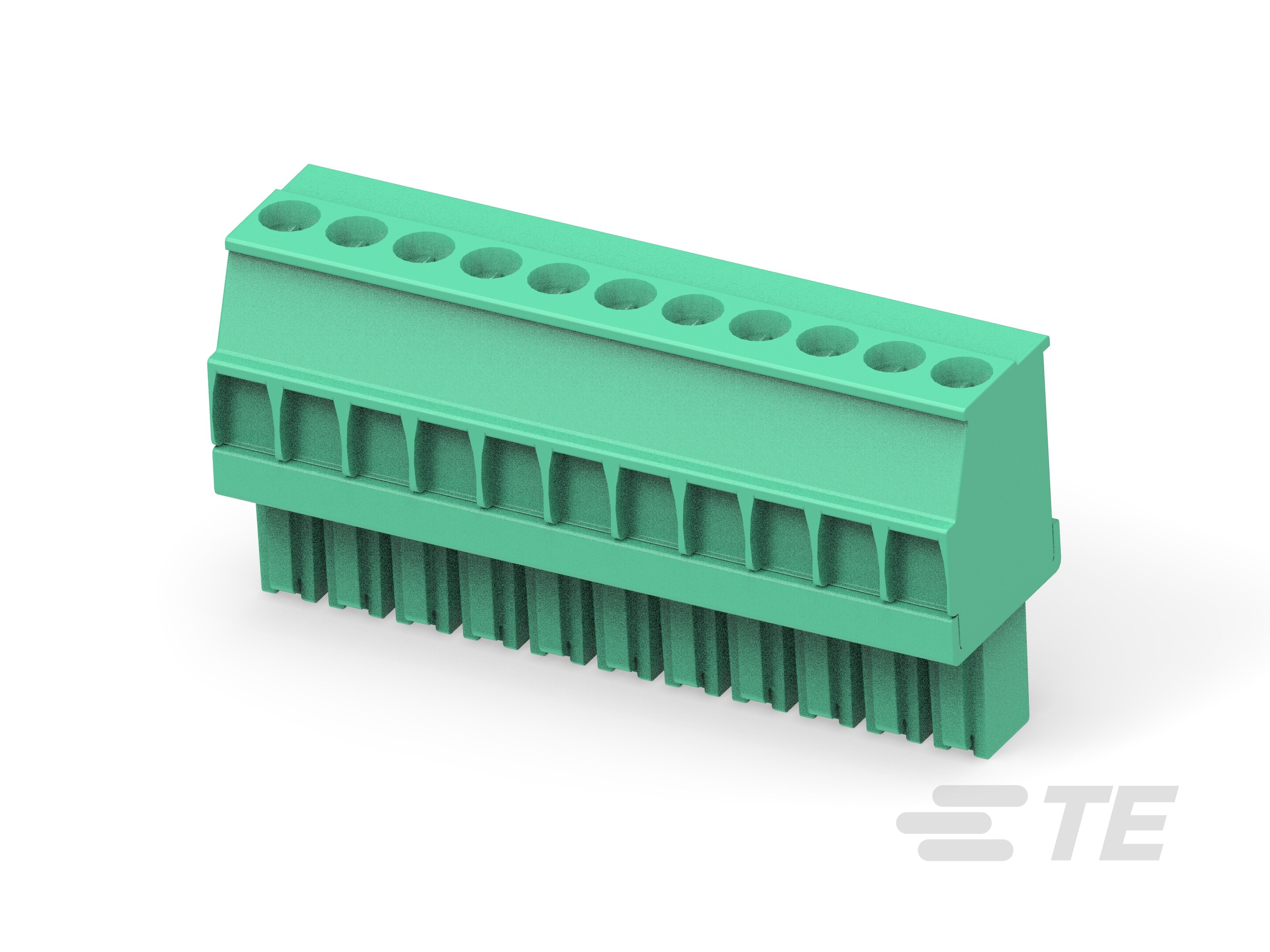 Str Plug, 3.5mm, Green, RH, 11 posn-1-1986370-1