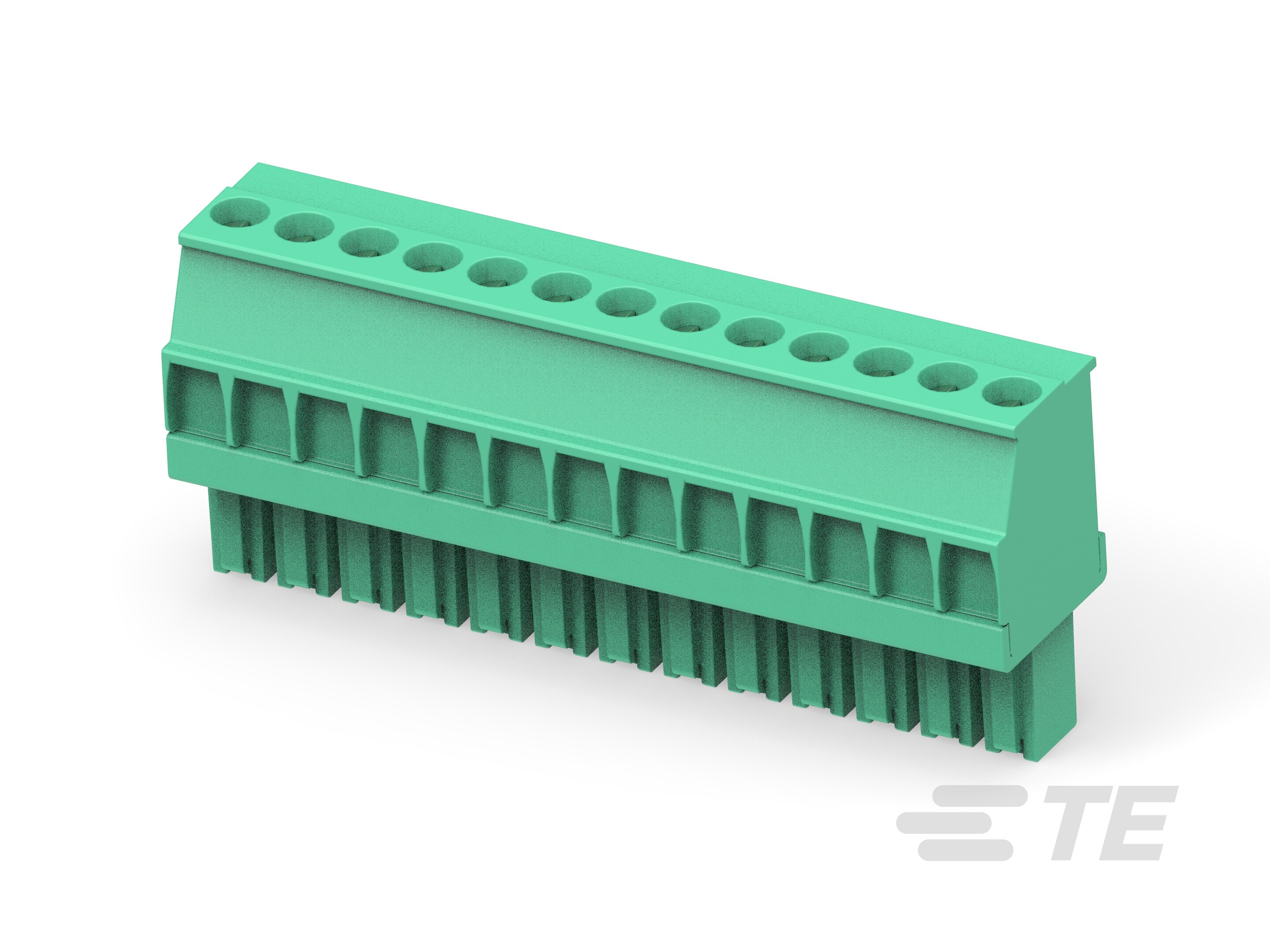Str Plug, 3.5mm, Green, RH, 13 posn-1-1986370-3