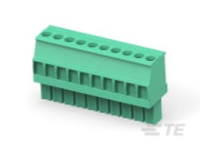 Str Plug, 3.5mm, Green, LH, 10-1-1986371-0