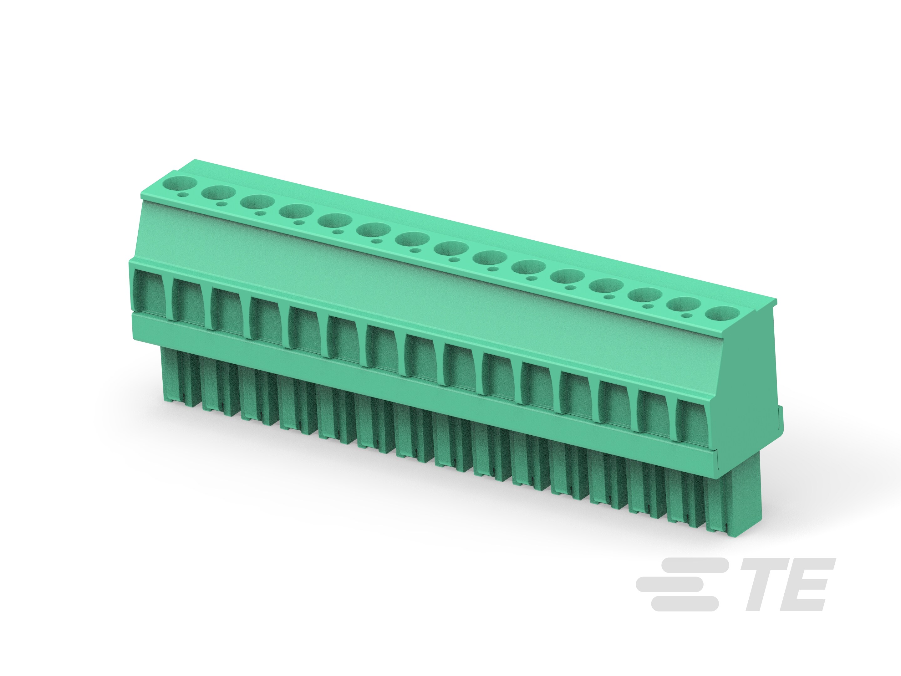 Str Plug, 3.81mm, Green, RH, 15 posn-1-1986374-5