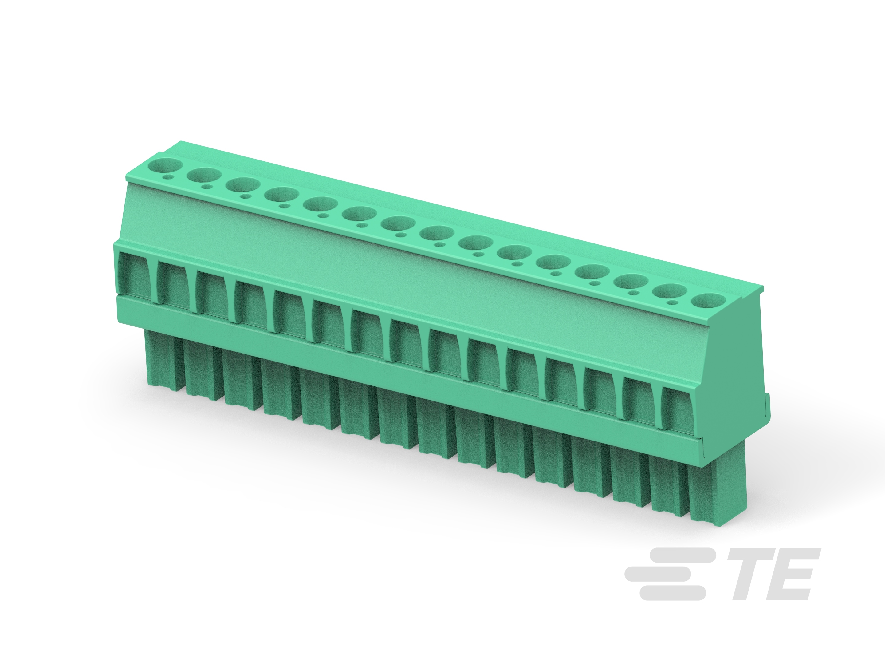 Str Plug, 3.81mm, Green, LH, 15 posn-1-1986375-5