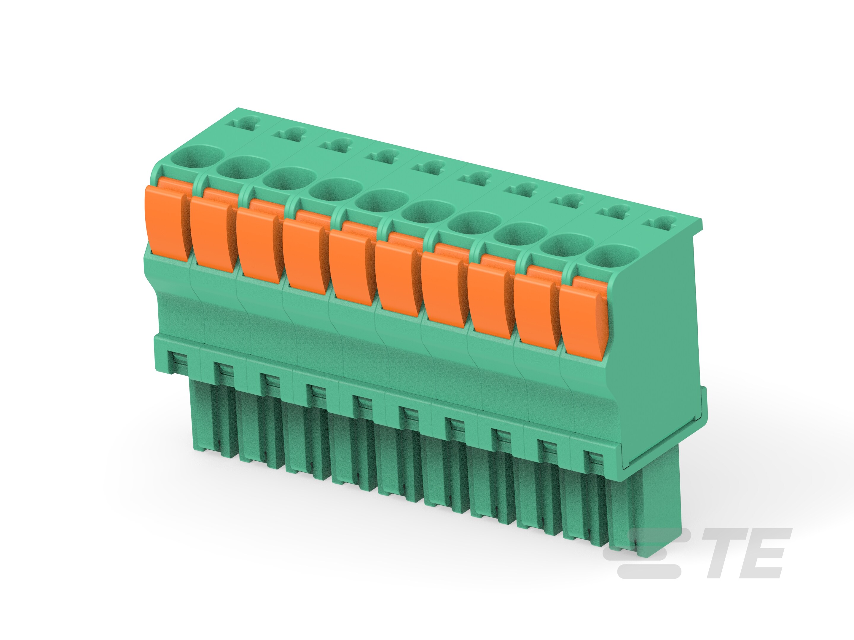 STR PLUG SPRING TYPE RH 10P, 3.50mm-1-1986692-0