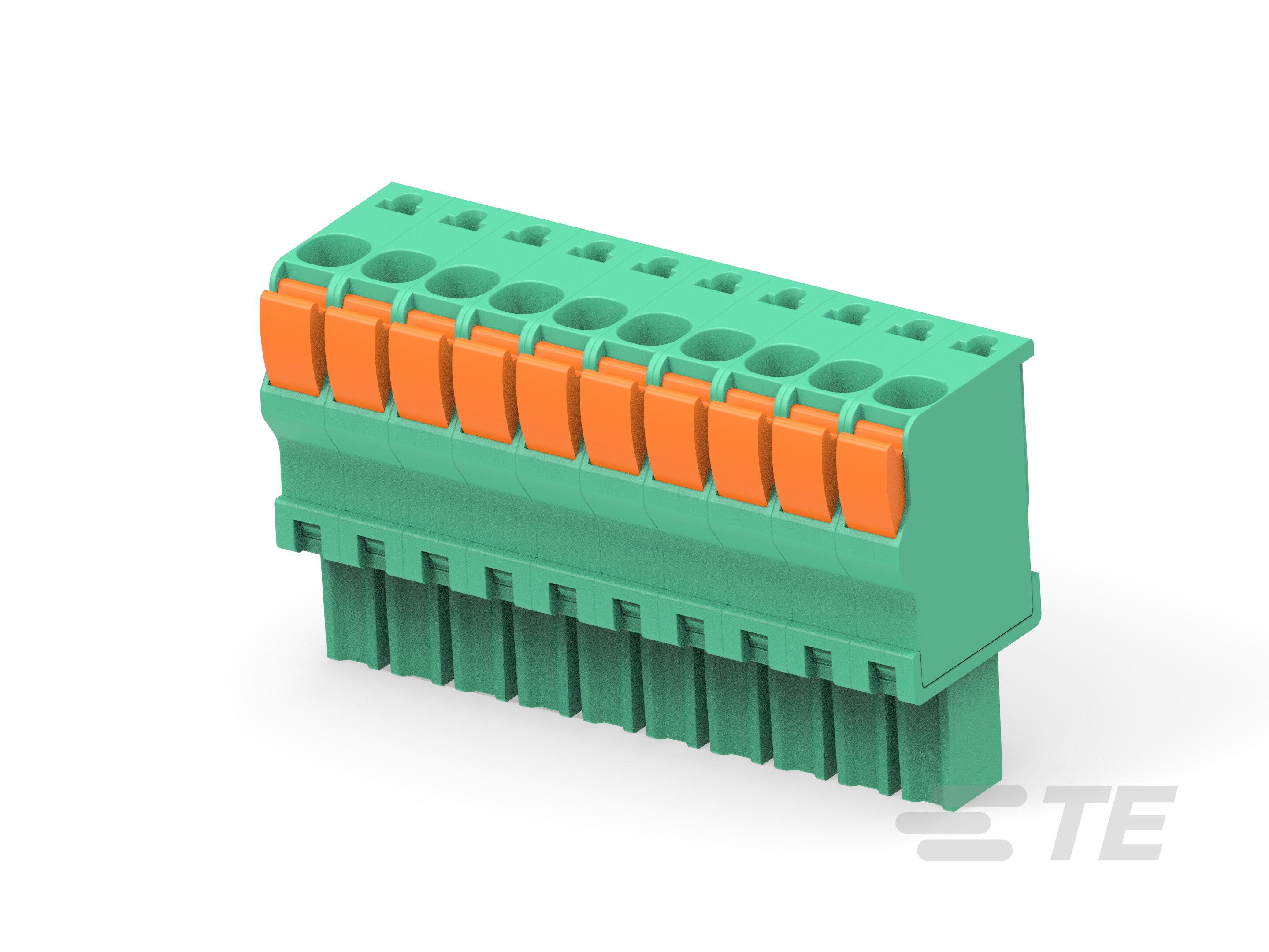 STR PLUG SPRING TYPE LH 10P, 3.50mm-1-1986693-0